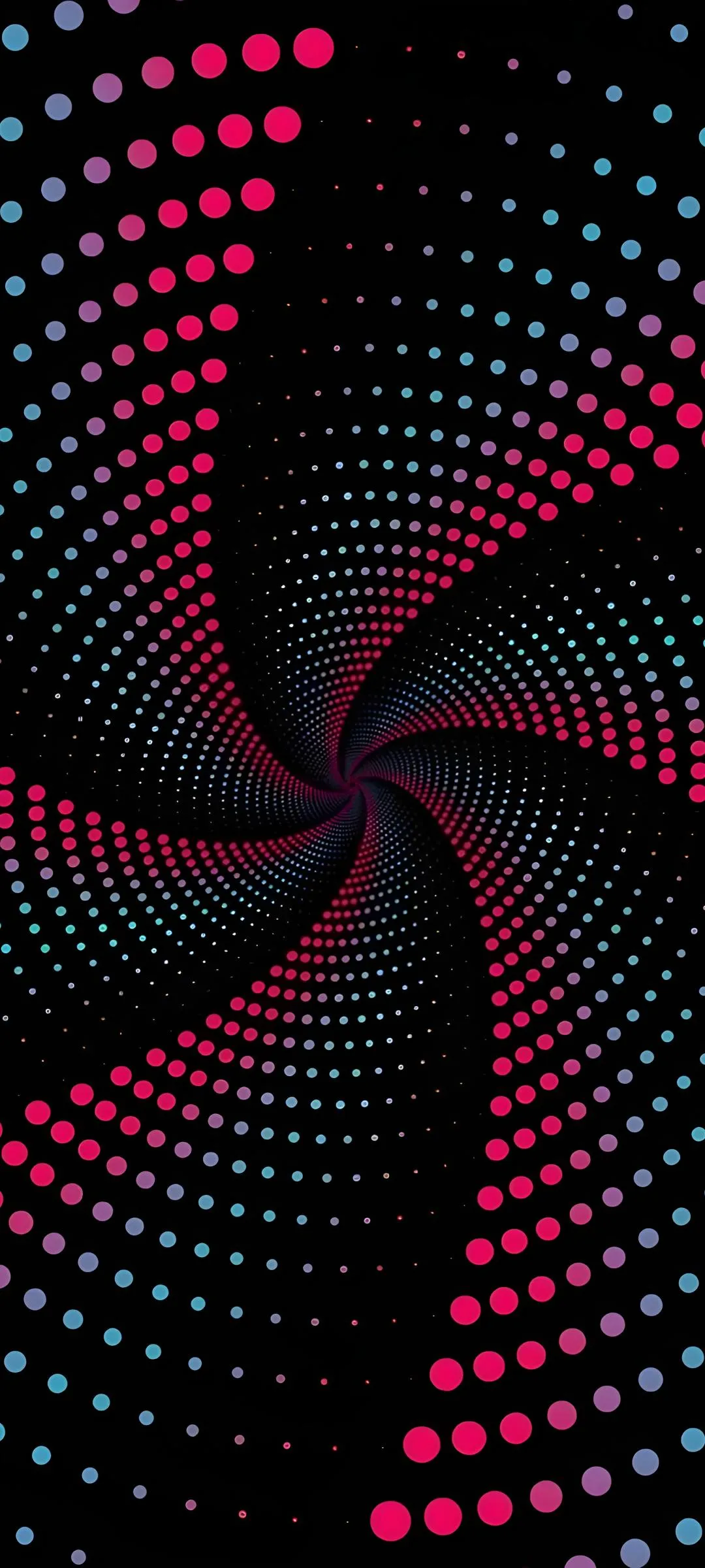 Red Spiral Abstract Design with Black Background Wallpaper