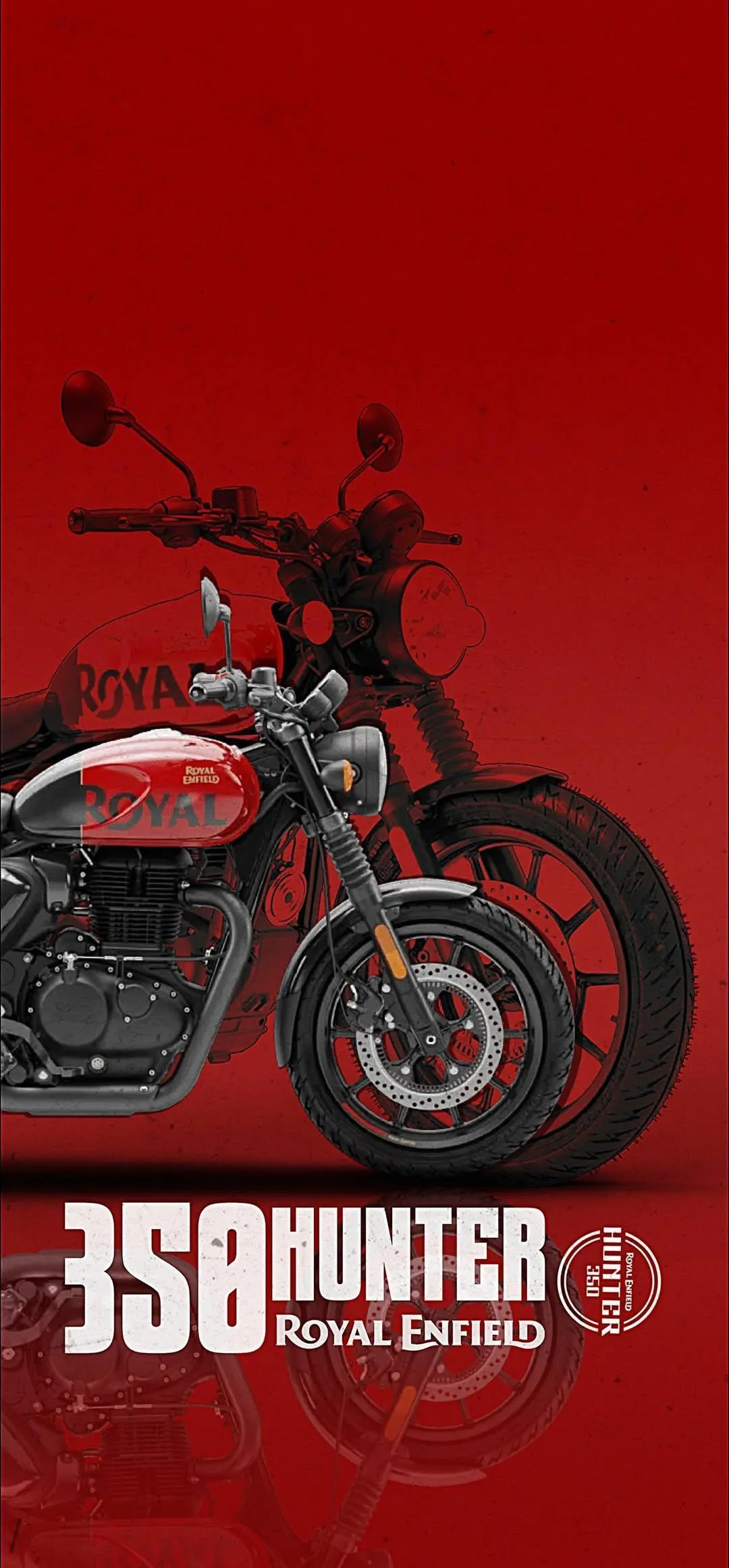 Red Sports Bike Displayed with Engine Details Wallpaper