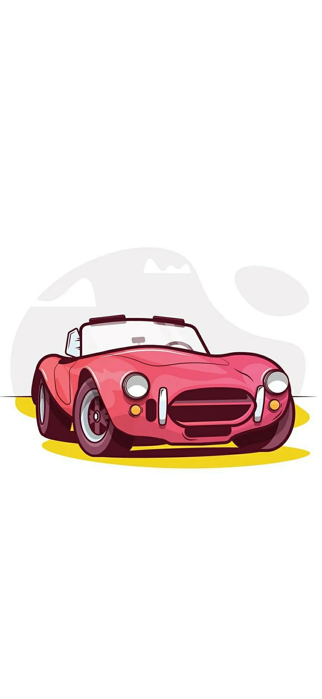 Red Sports Car Illustration Placed on a Clean White Canvas