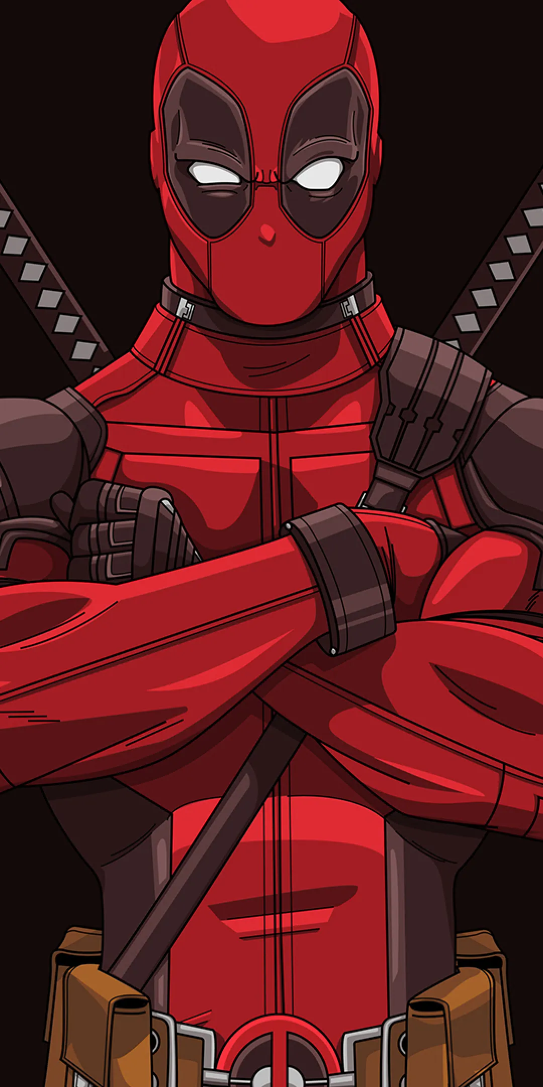 Red Superhero Posing Boldly in Graphic Artwork Wallpaper