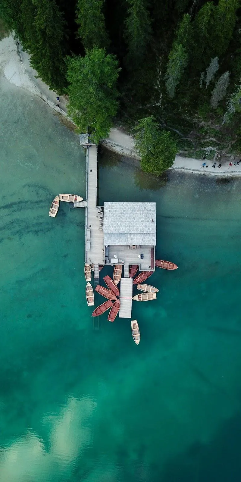 Relaxing Overwater Dock and Ocean Paradise View Wallpaper