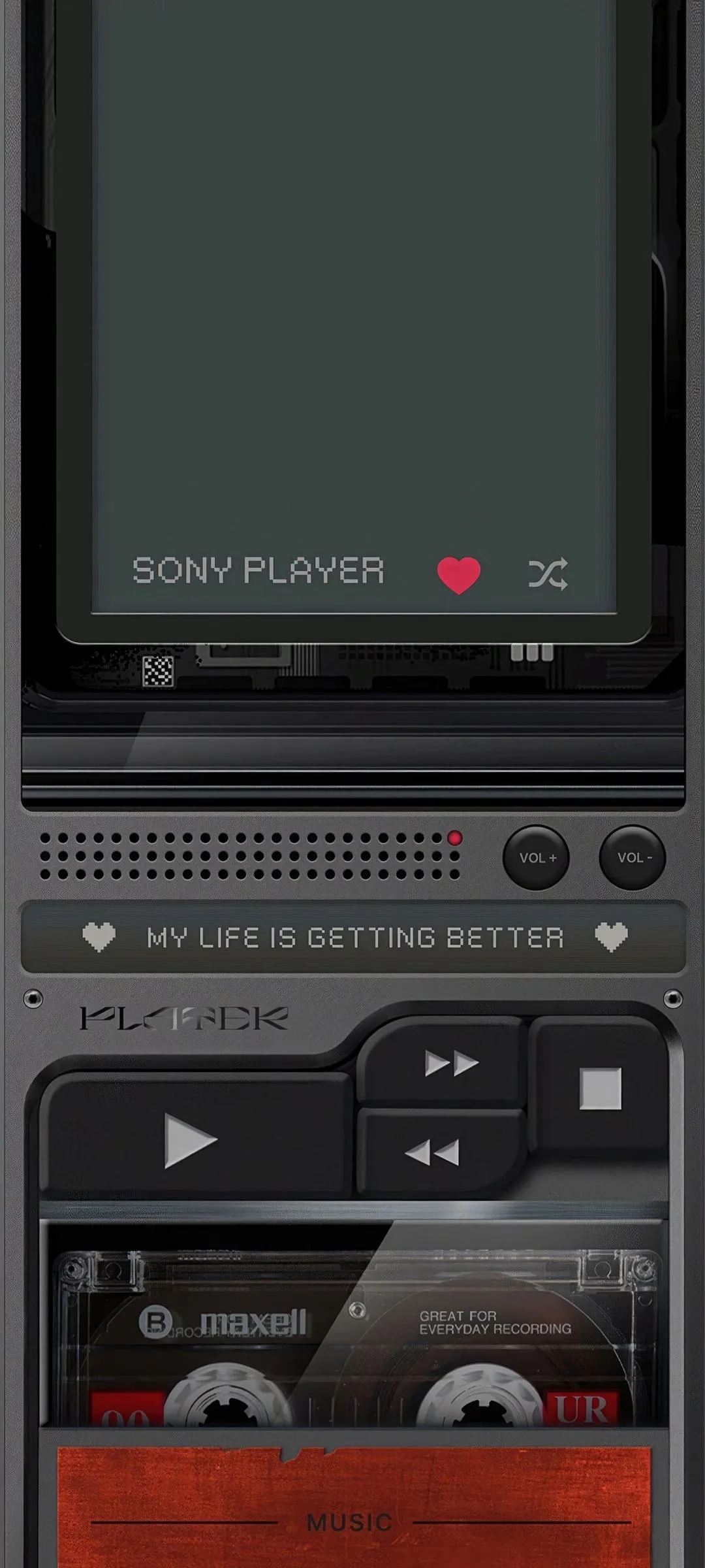 Retro Mobile Interface Display with Classic Buttons