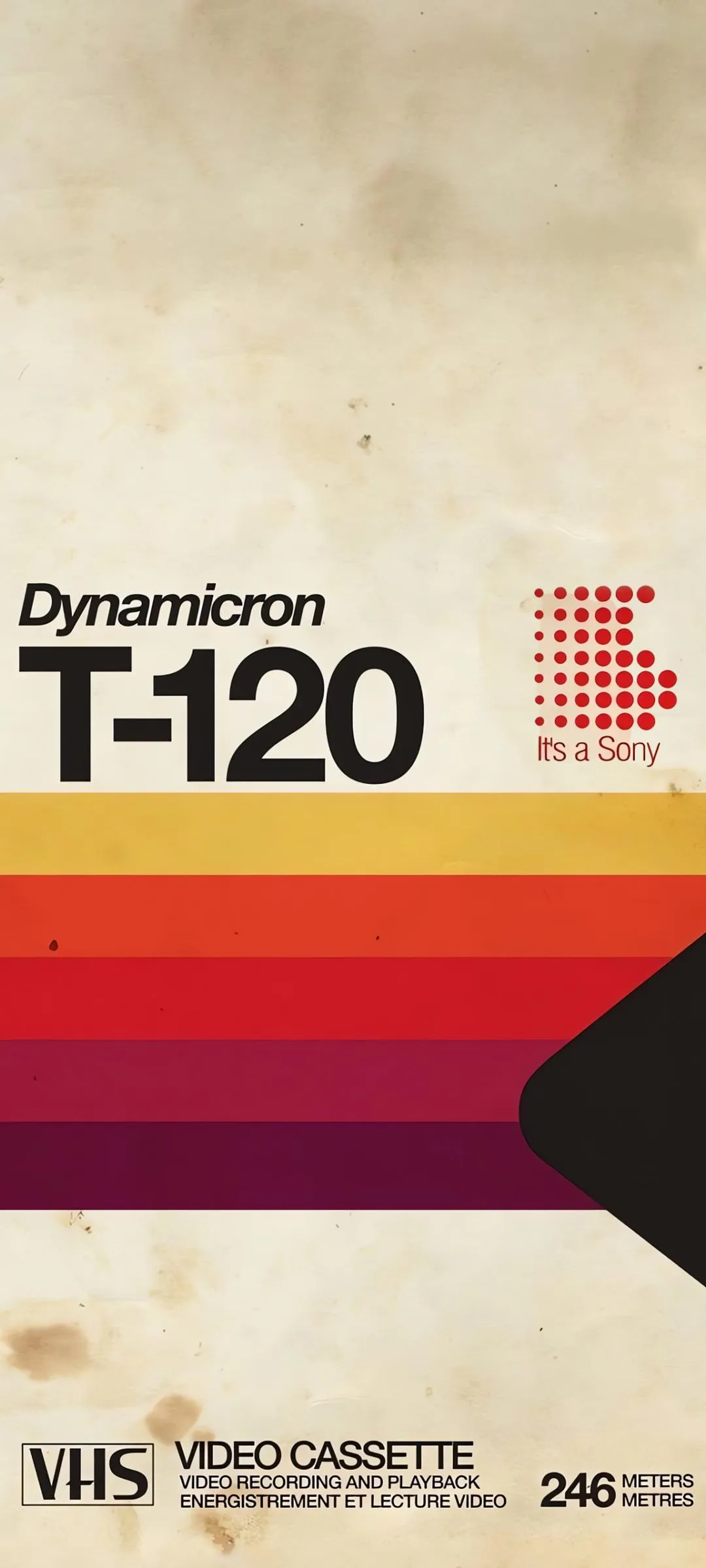 Retro VHS Cassette Design with Classic Label Wallpaper