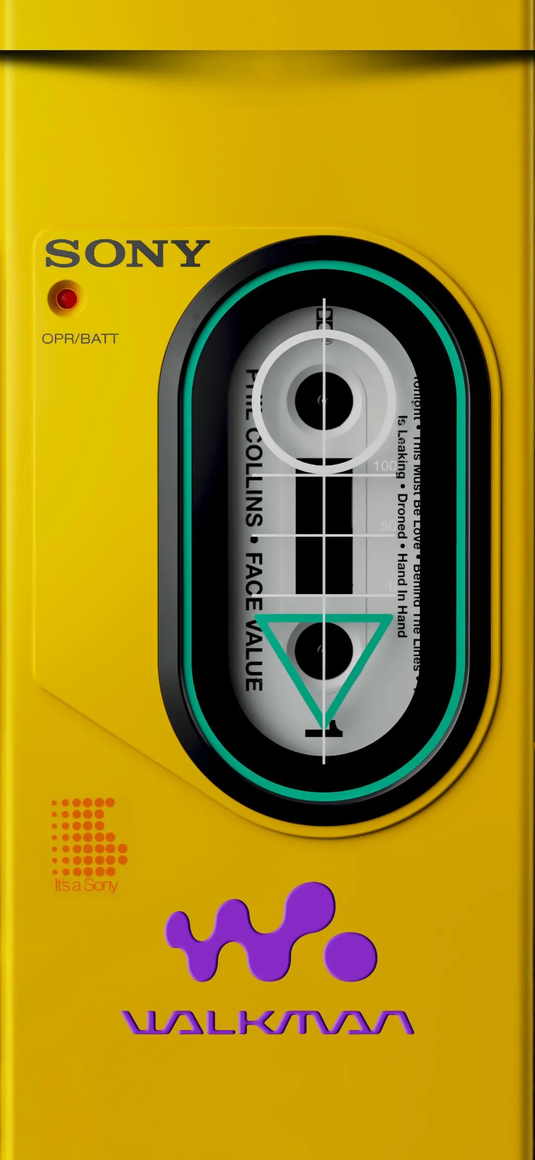 Retro Yellow Cassette Vintage Music Theme Wallpaper