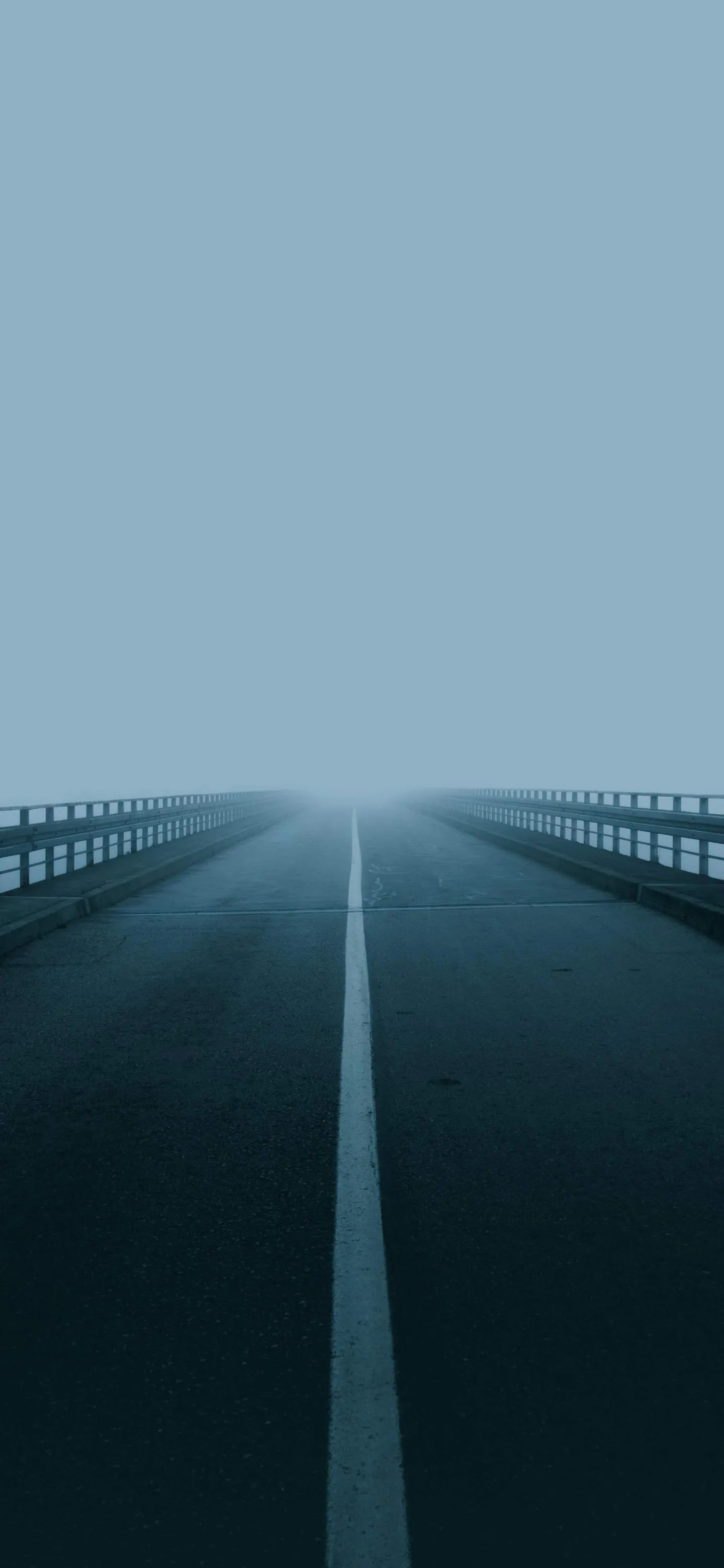 Road to Horizon Minimal Landscape Mobile Wallpaper