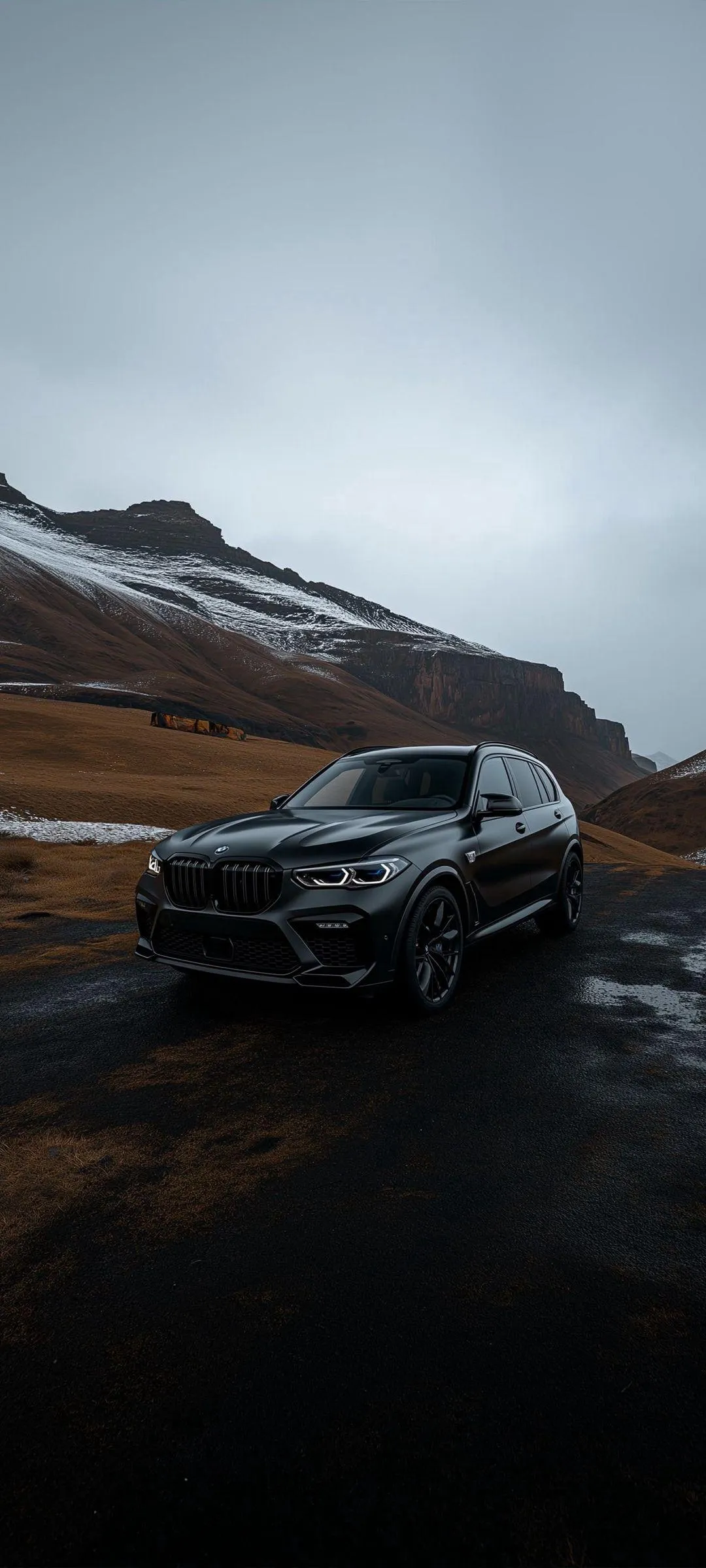 Rugged Offroad Car Crossing Rocky Terrain at Sunset
