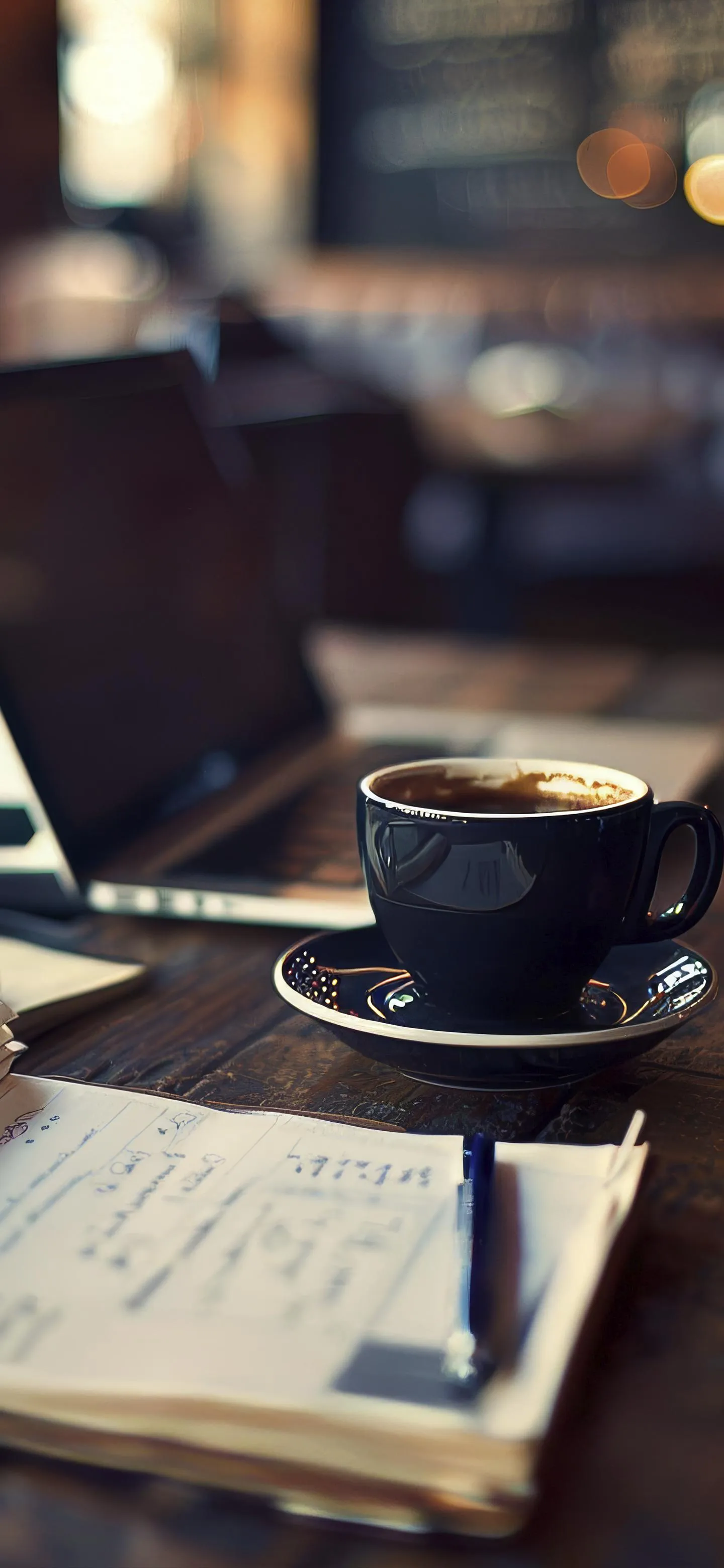 Rustic Coffee Mug on Table with Soft Morning Light