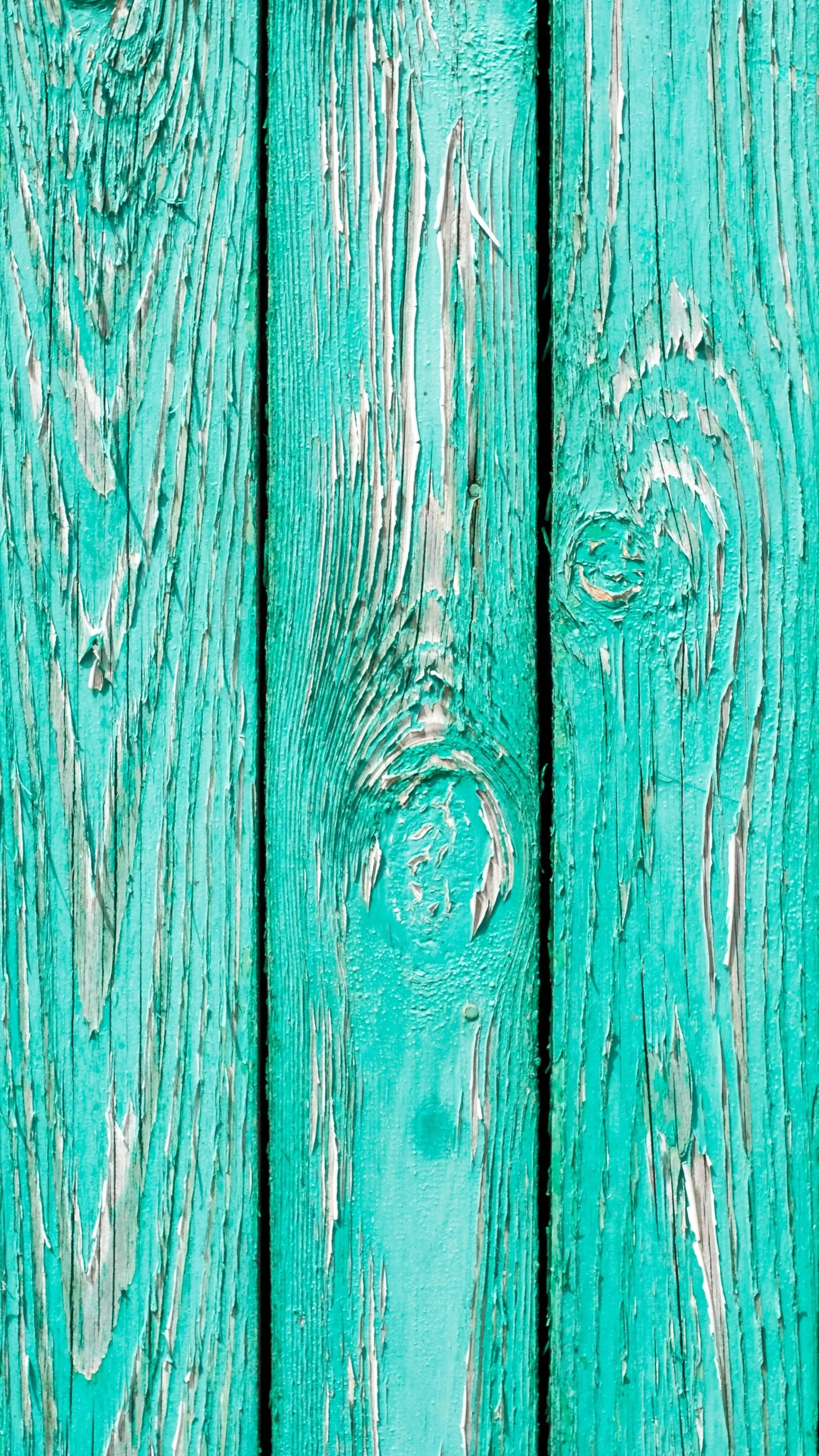 Rustic Turquoise Wooden Planks Texture with Weathered Paint