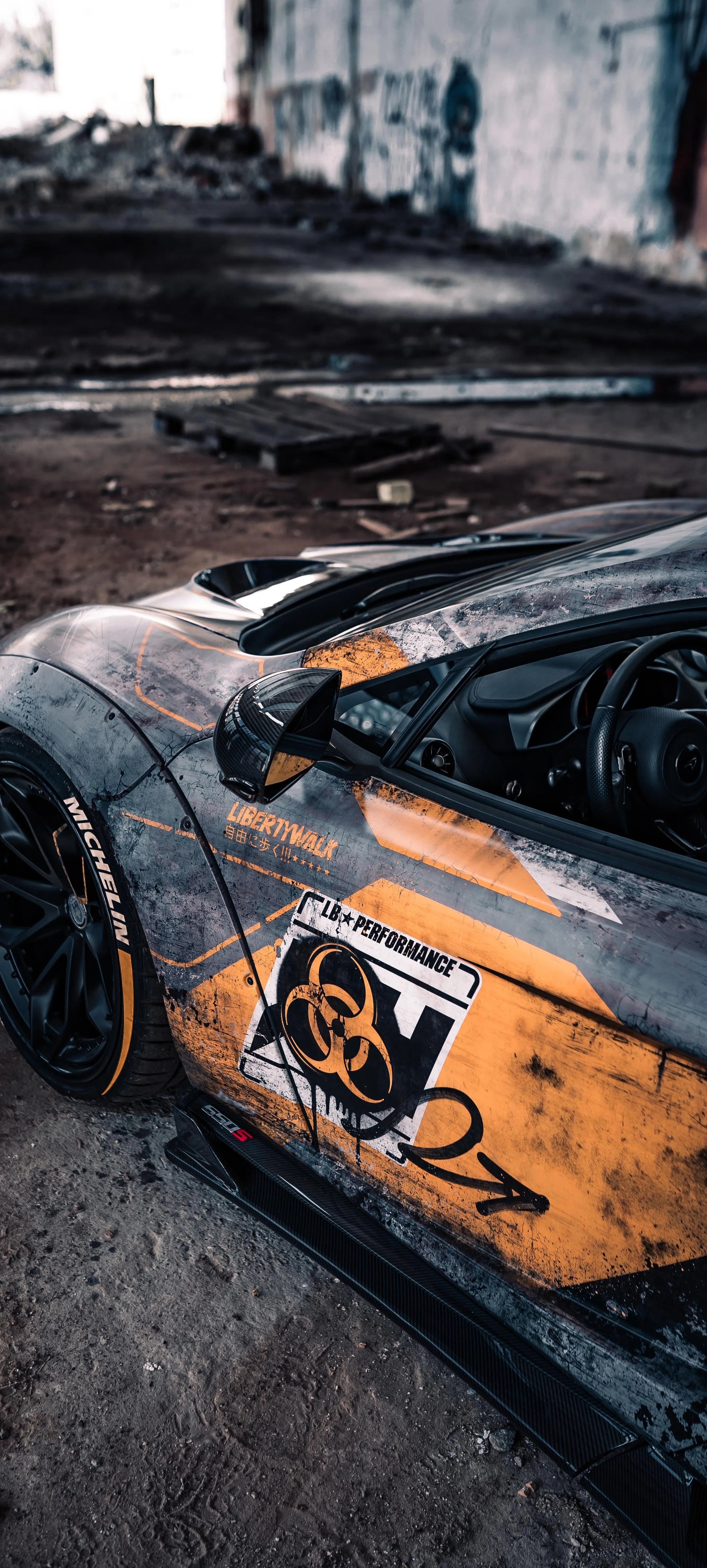 Rusty Classic Sports Car in Abandoned Garage Free 4K Image