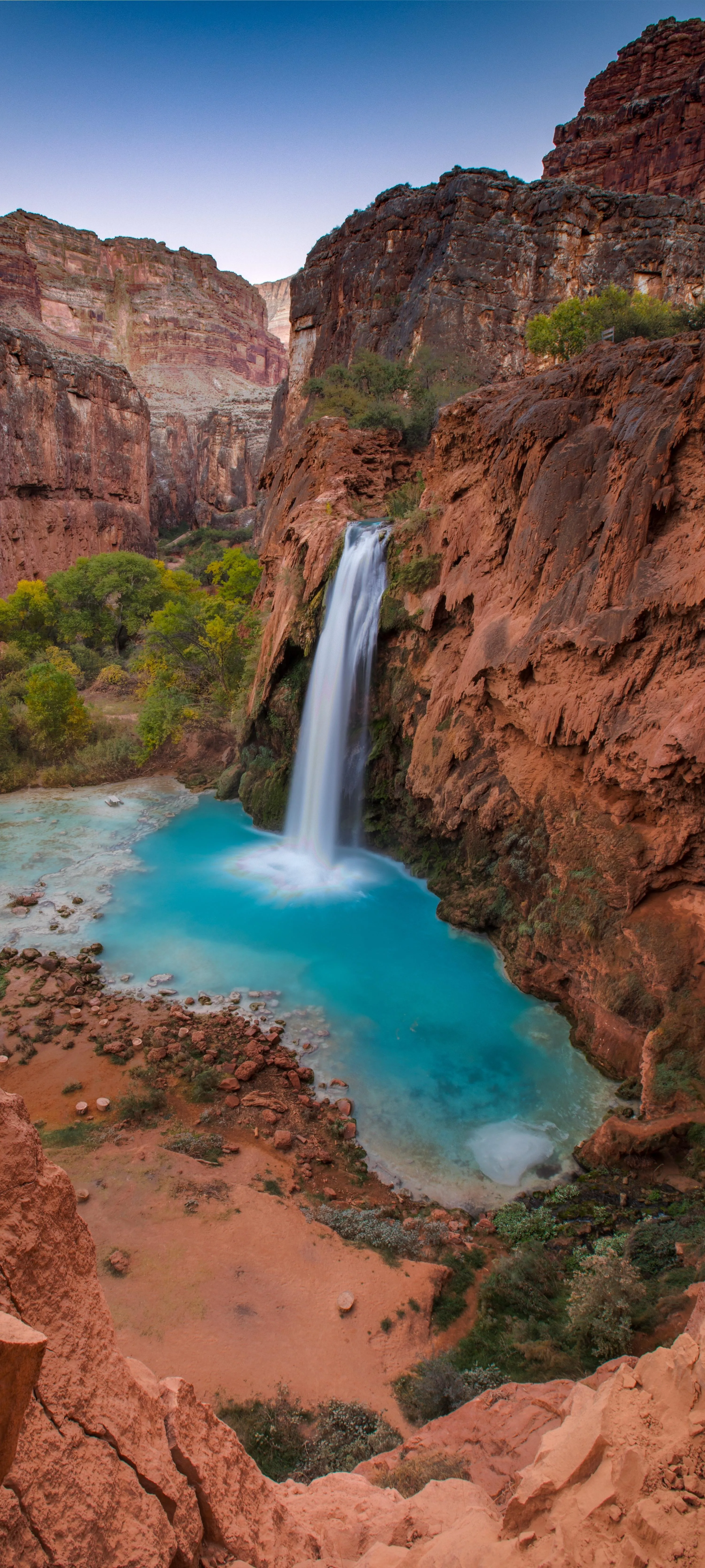 Scenic Waterfall in Canyon for Nature Wallpaper Enthusiasts