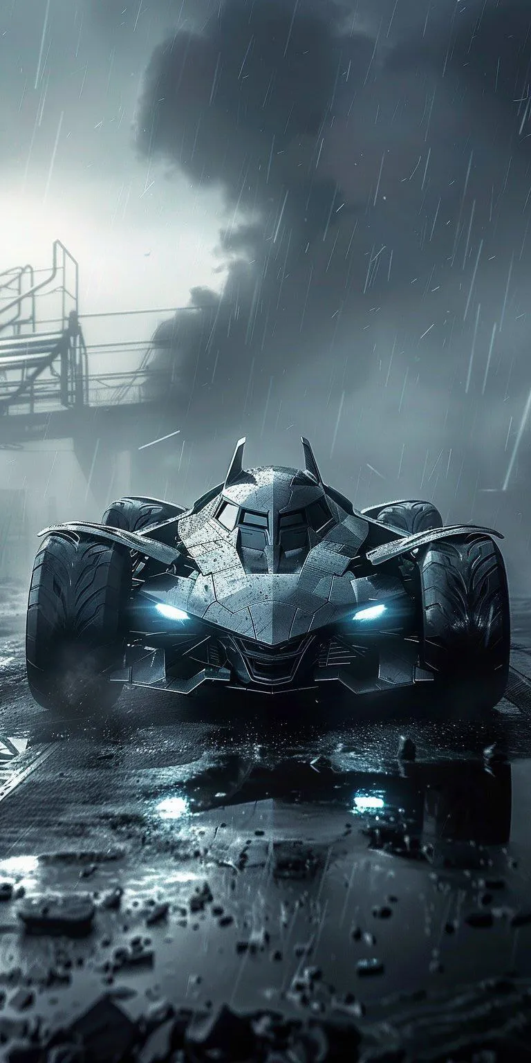 Sci Fi Battle Scene With Robots and Dark Smoke Wallpaper