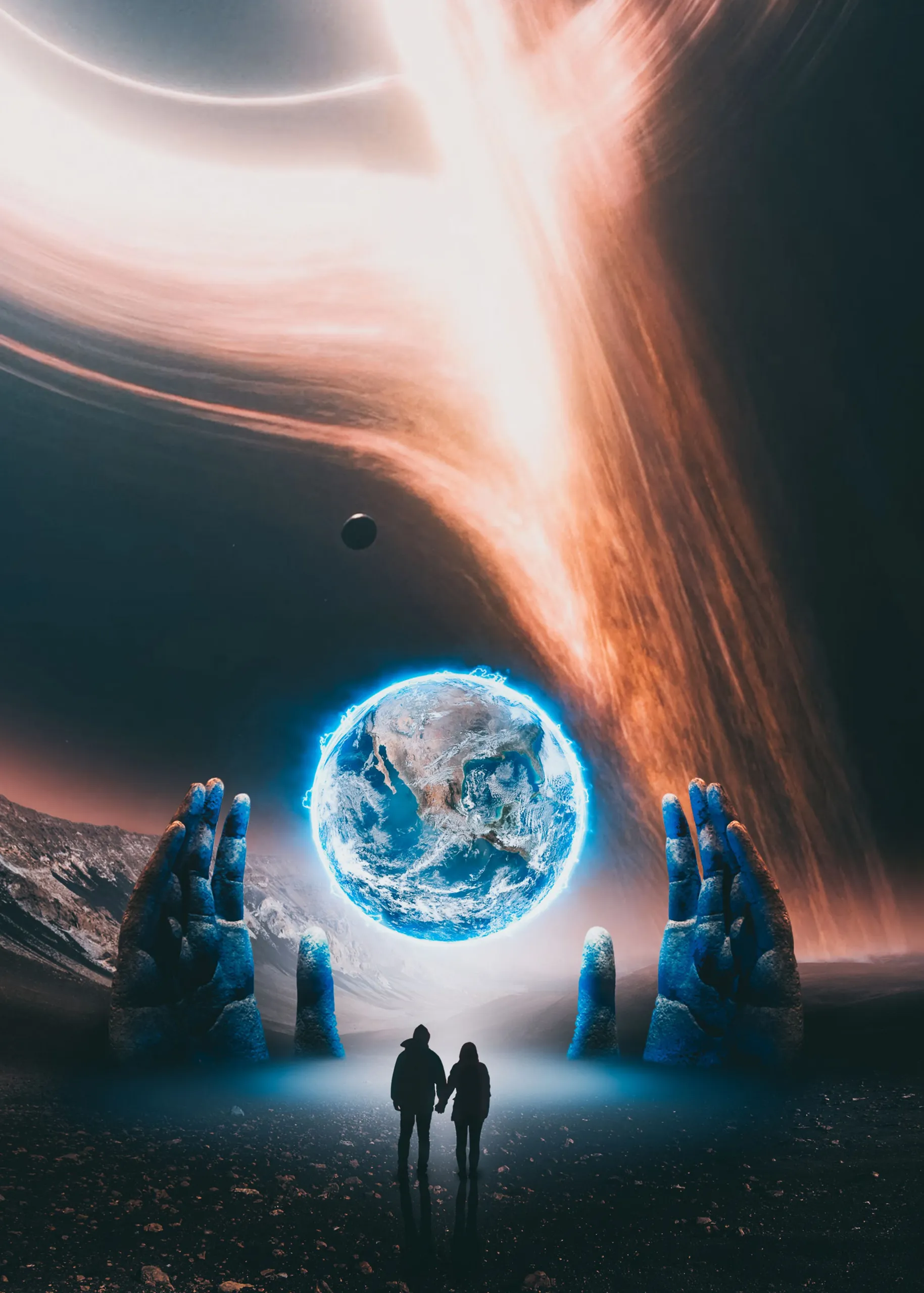 Sci Fi Scene with Planet Energy and Mysterious Glow Image