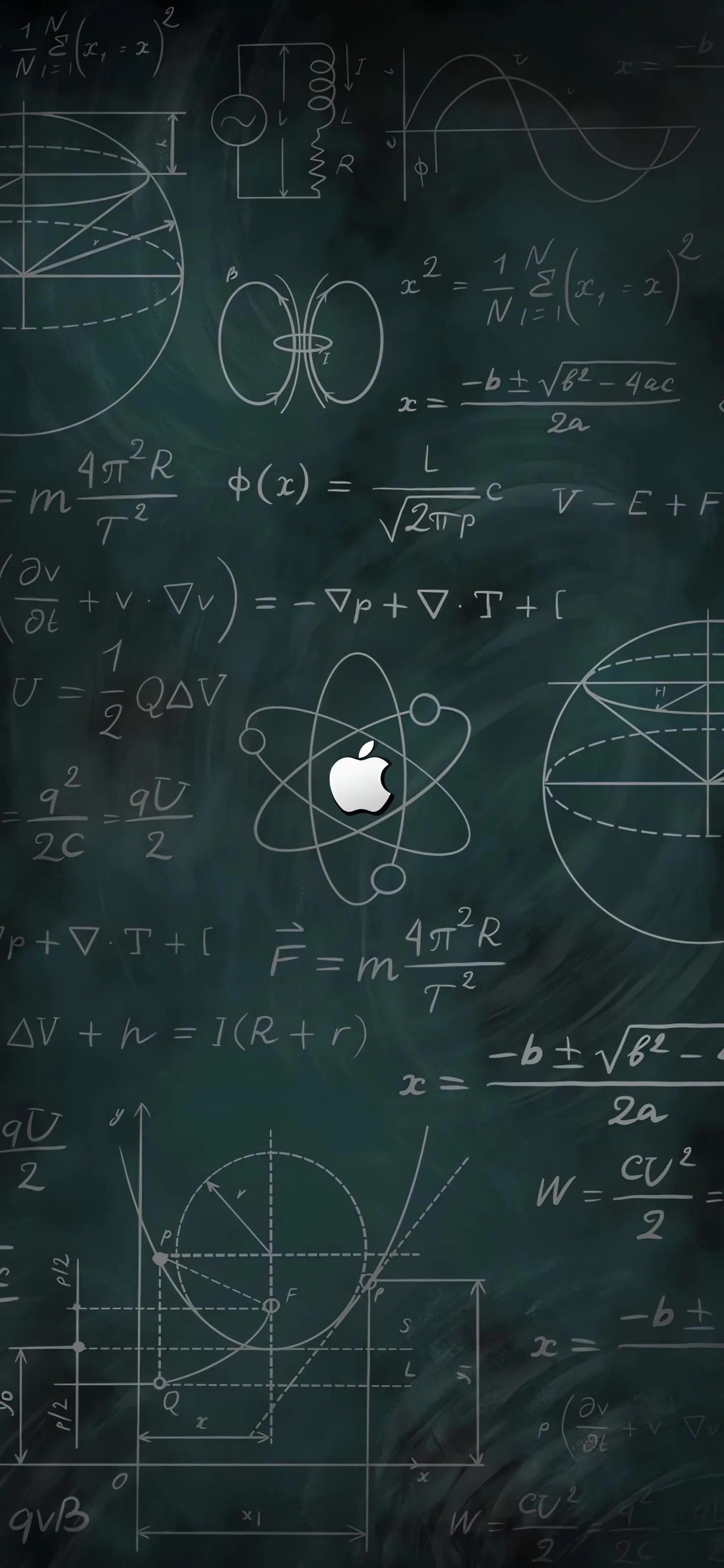 Scientific Chalkboard Formula and Diagrams Wallpaper