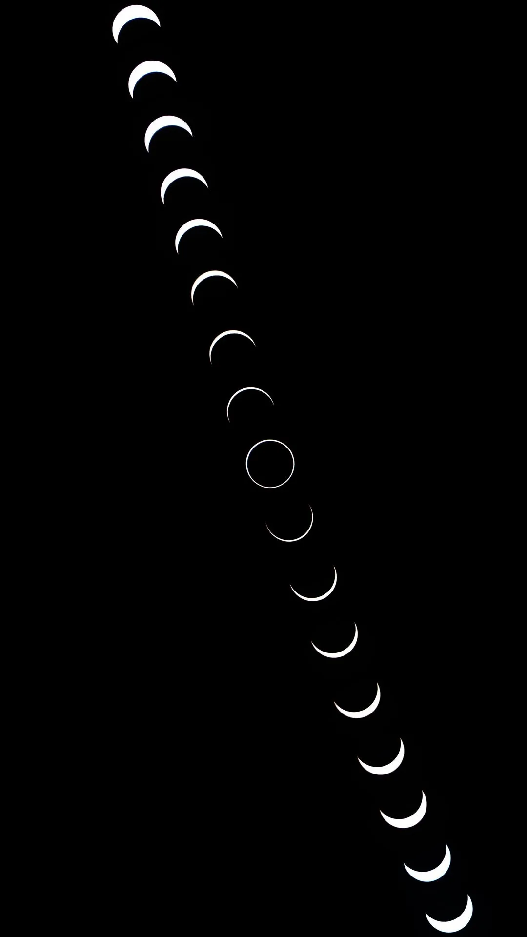 Sequence Of Solar Eclipse Phases Forming A Celestial Path