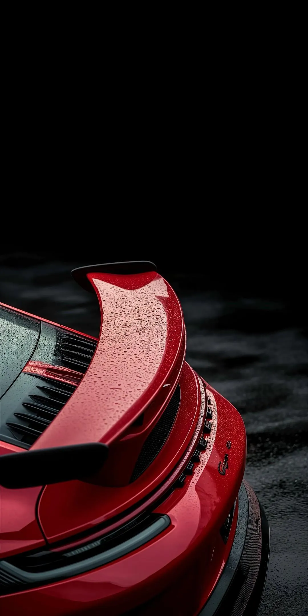 Shiny Red Sports Car Close Up with Sleek Curves Image