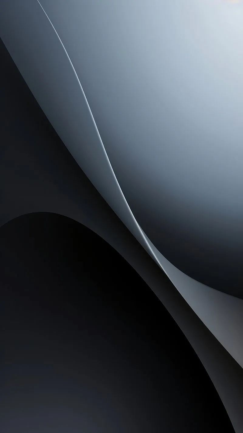 Silver and Black Curved Design With Smooth Modern Flow