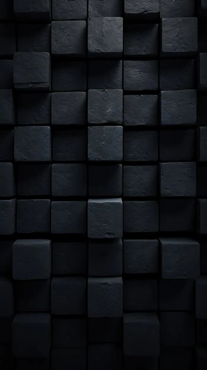 Simple Geometric Pattern of Squares on Black Background