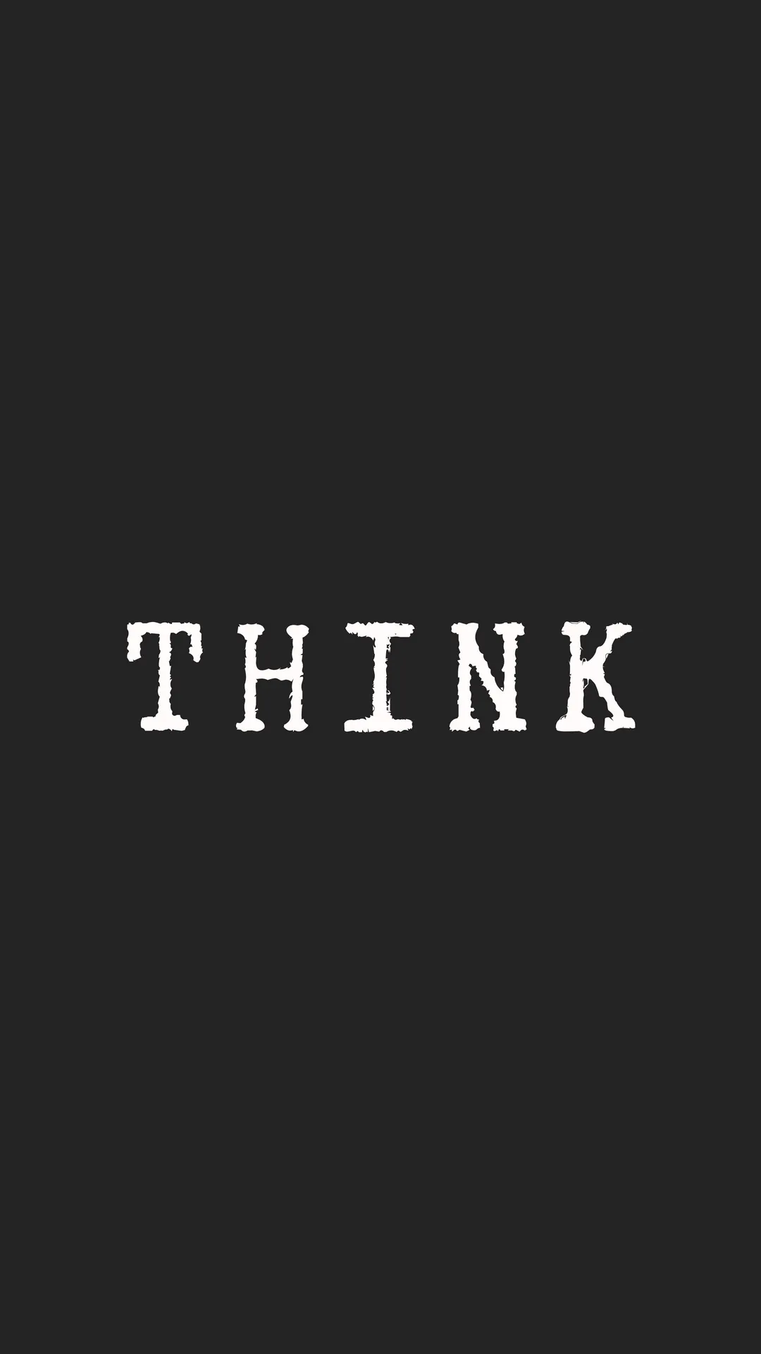 Simple Think Text Displayed on Dark Minimal Background