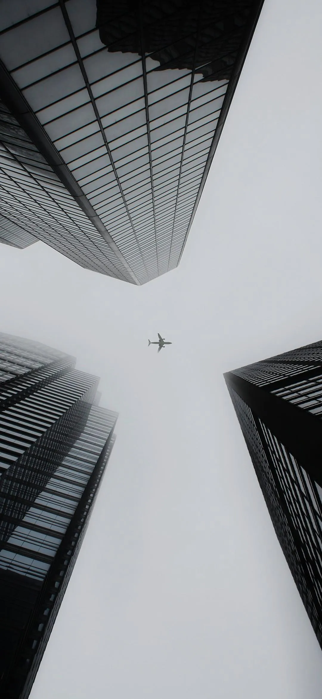 Skyscrapers in Monochrome Geometric Architectural Shot