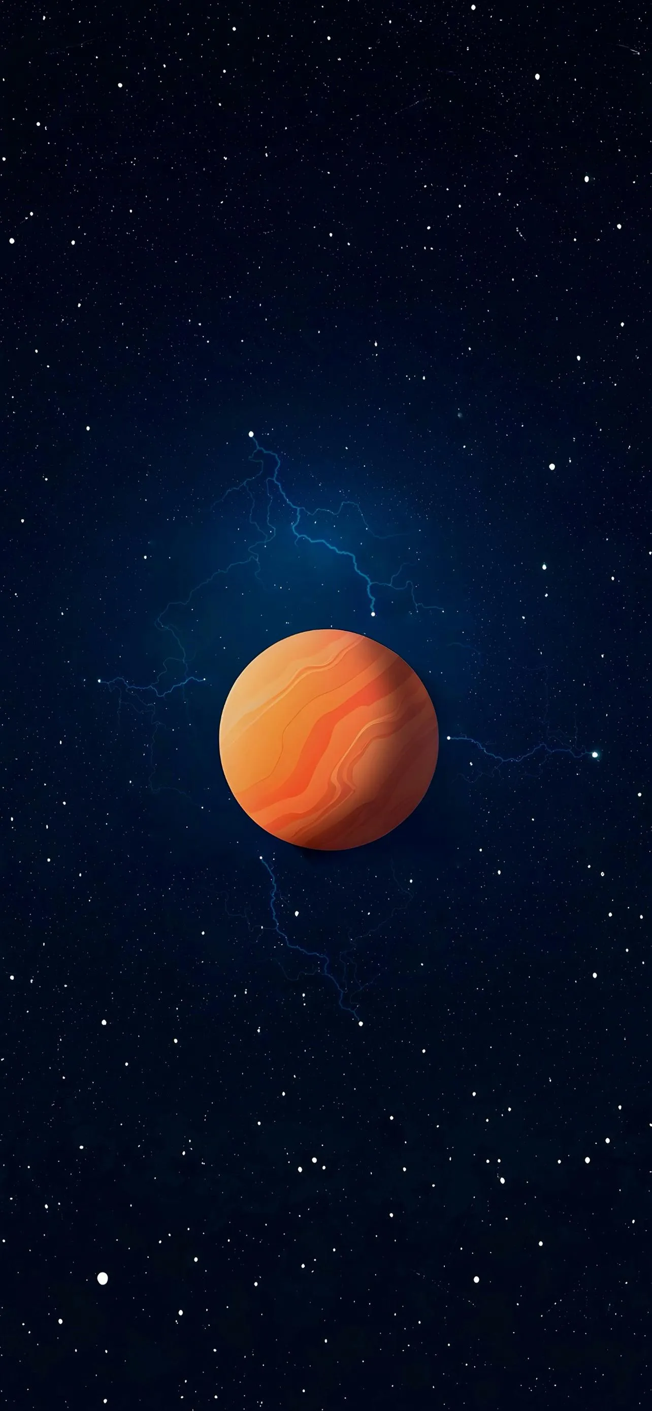 Small Red Planet Floating in Deep Space free Wallpaper