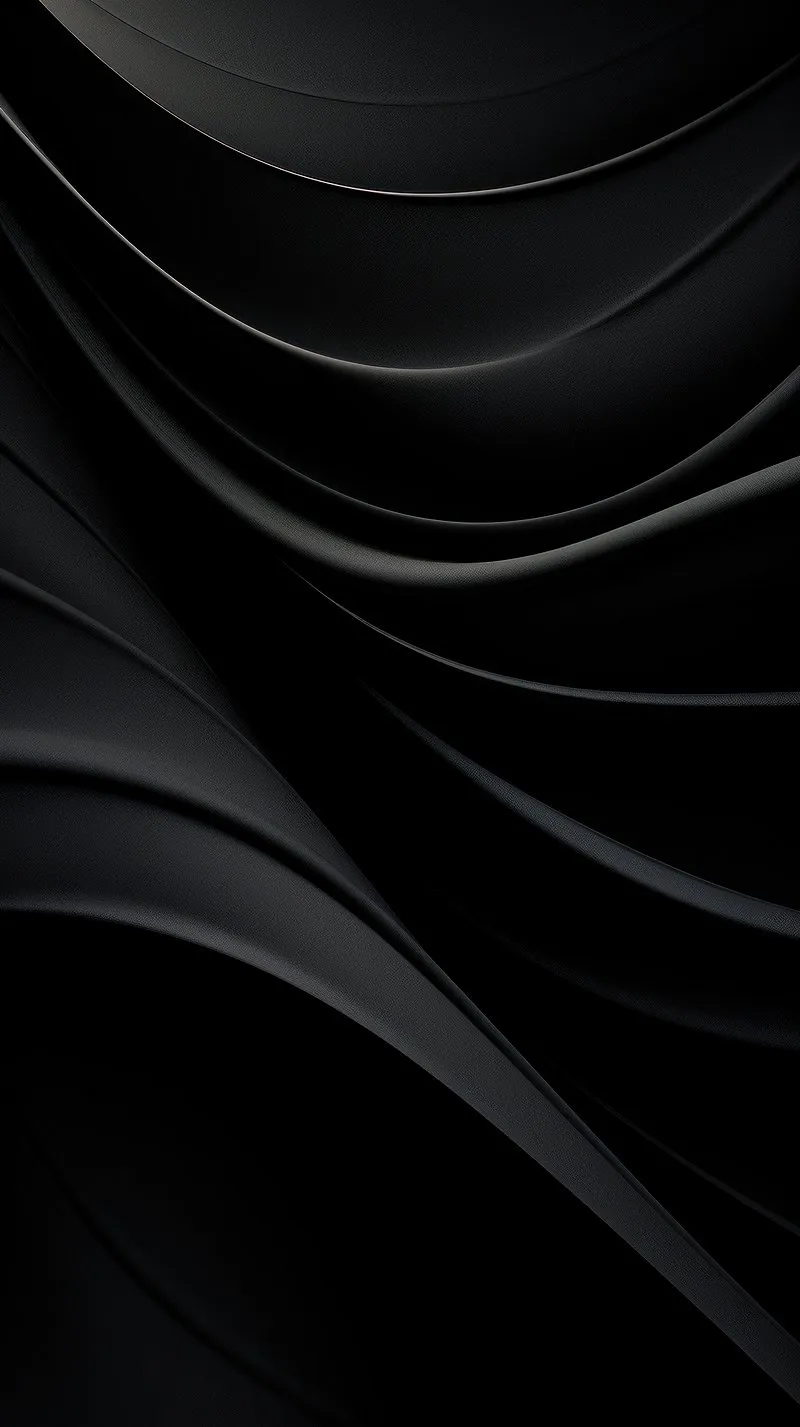 Smooth Black Curved Layers Forming Elegant Minimal Design