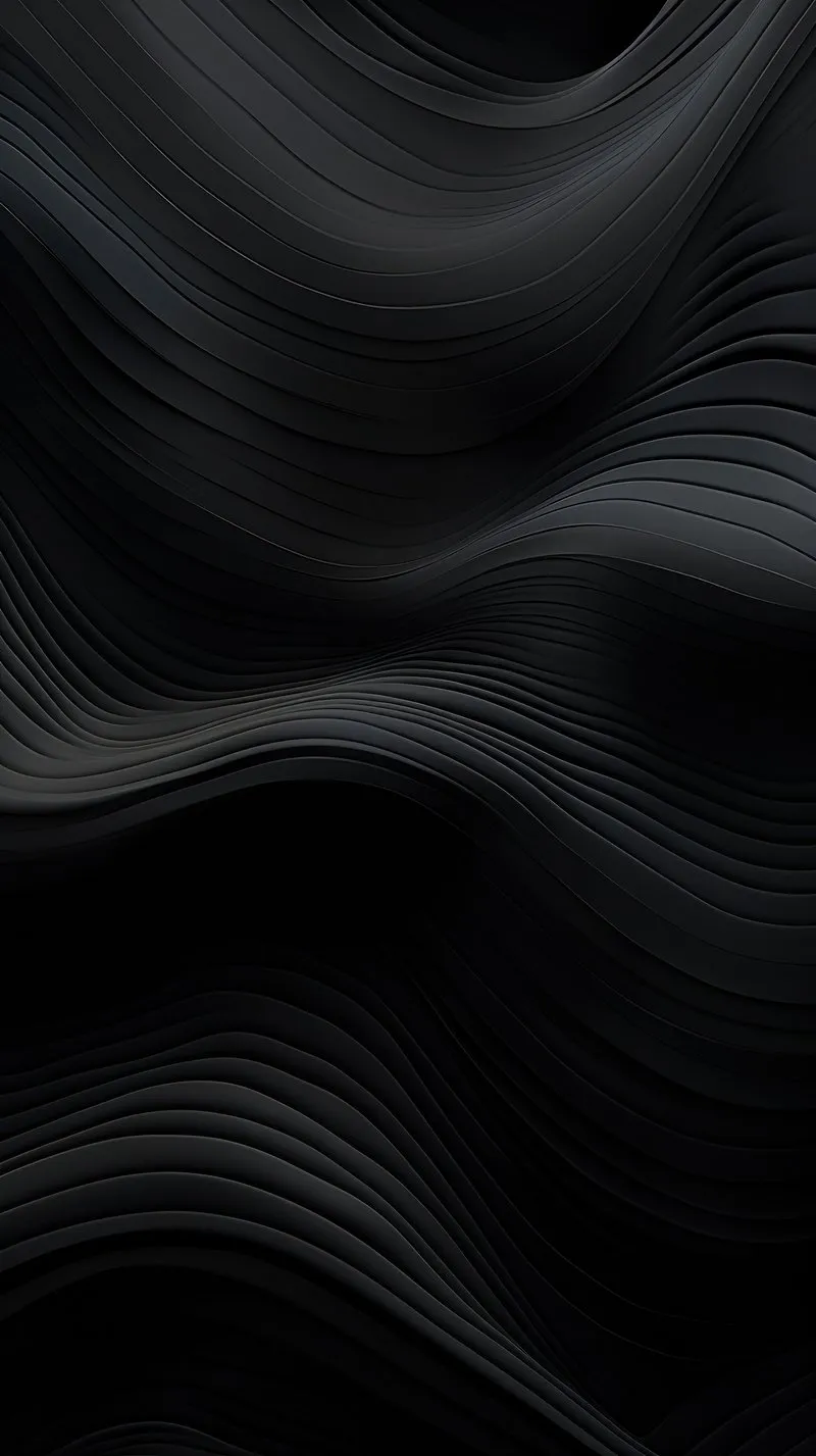 Smooth Dark Wavy Pattern with Abstract Design Wallpaper