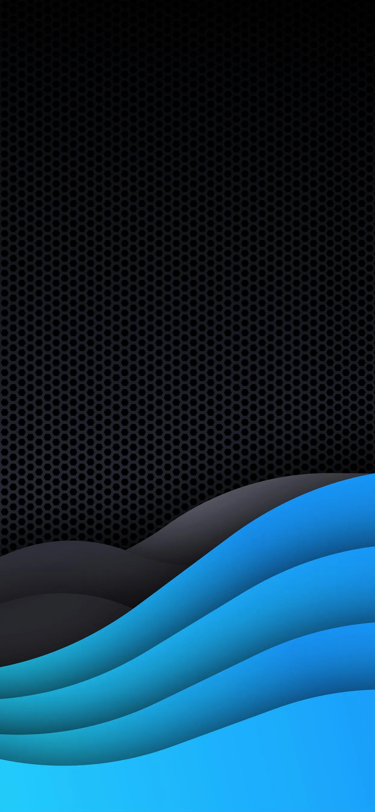 Smooth Gradient Waves in Blue on Elegant Dark Background