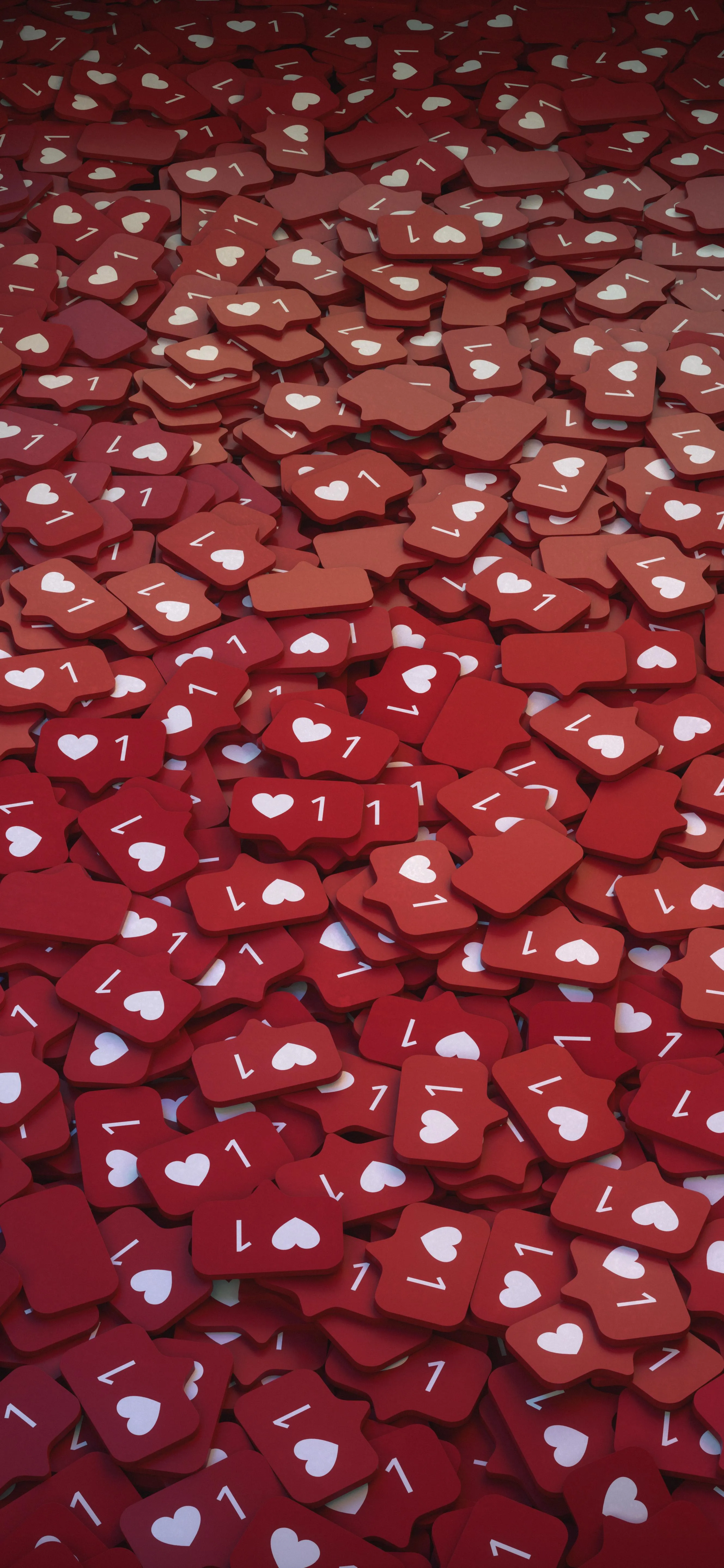 Social Media Like Icons Representing Digital Attention