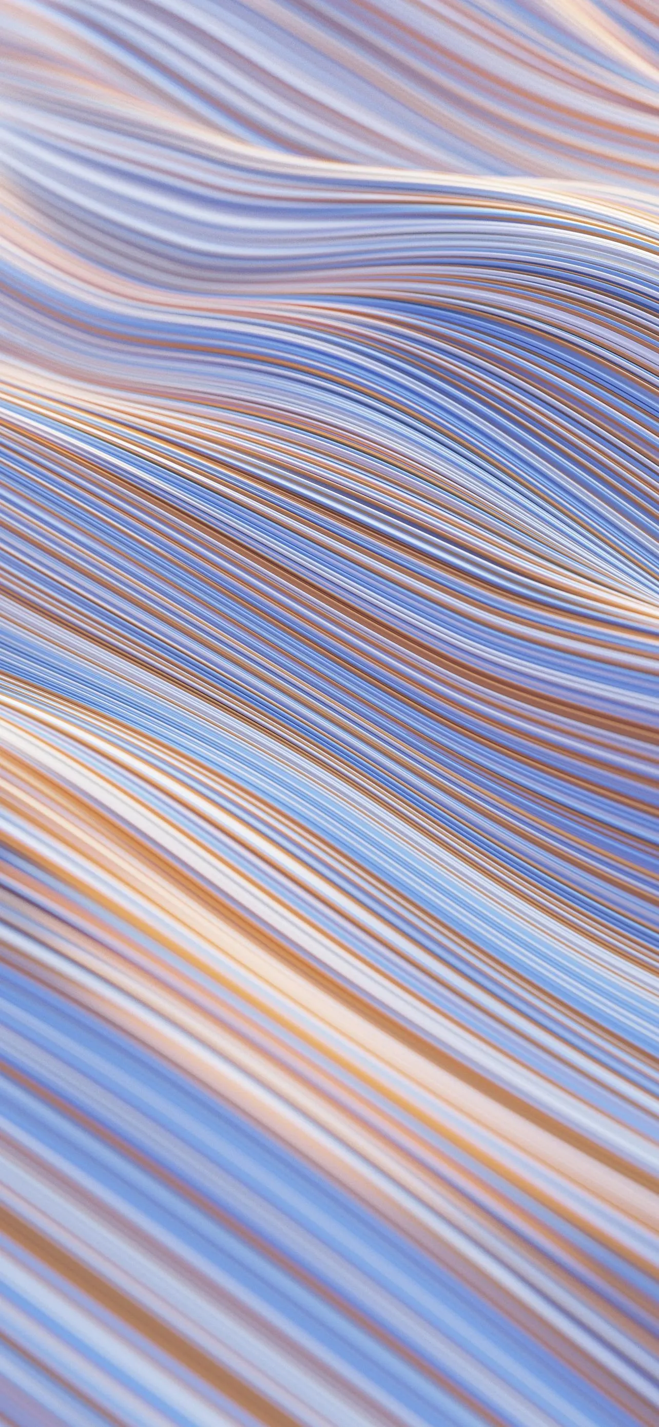 Soft Blue and Orange Abstract Waves Pattern Background