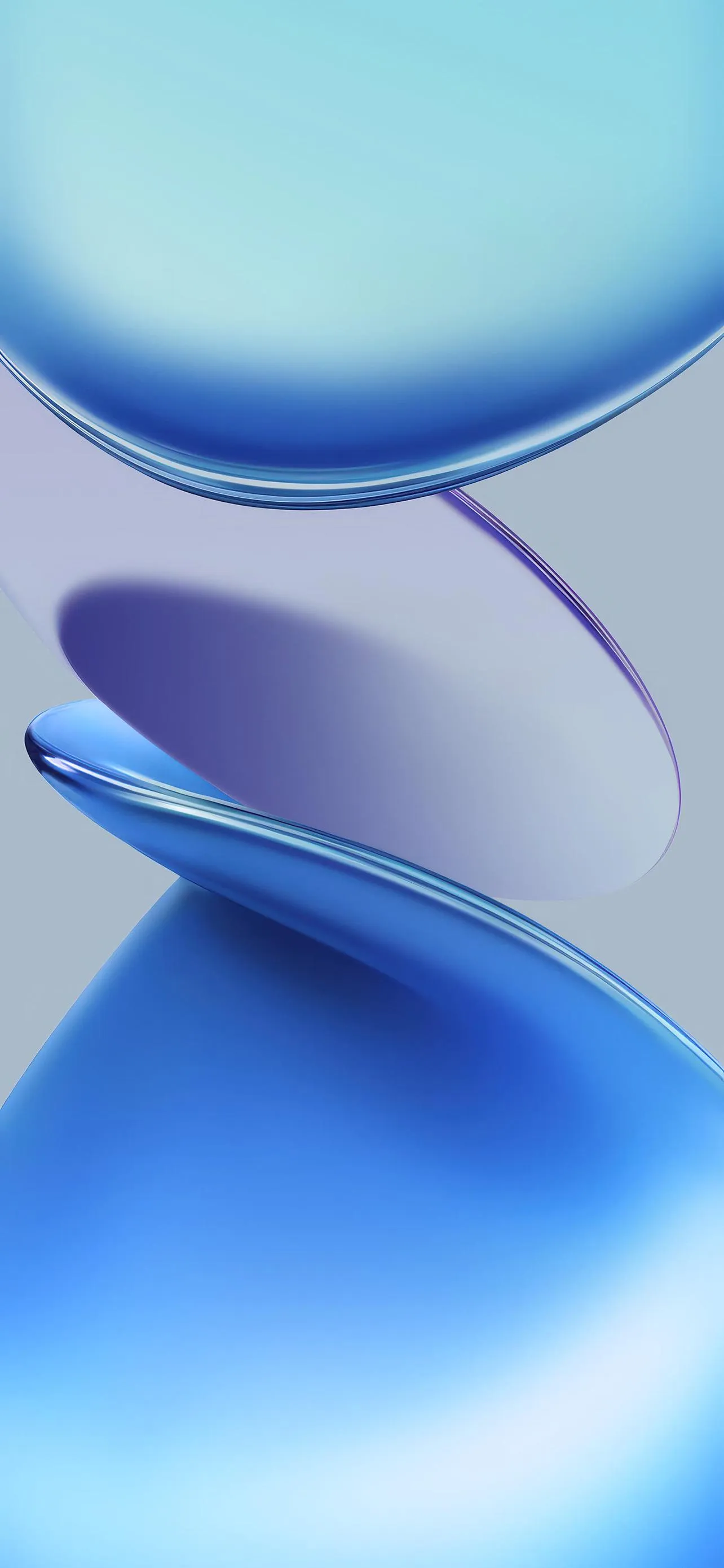 Soft Blue Bubbles Forming Minimal Abstract Pattern Wallpaper