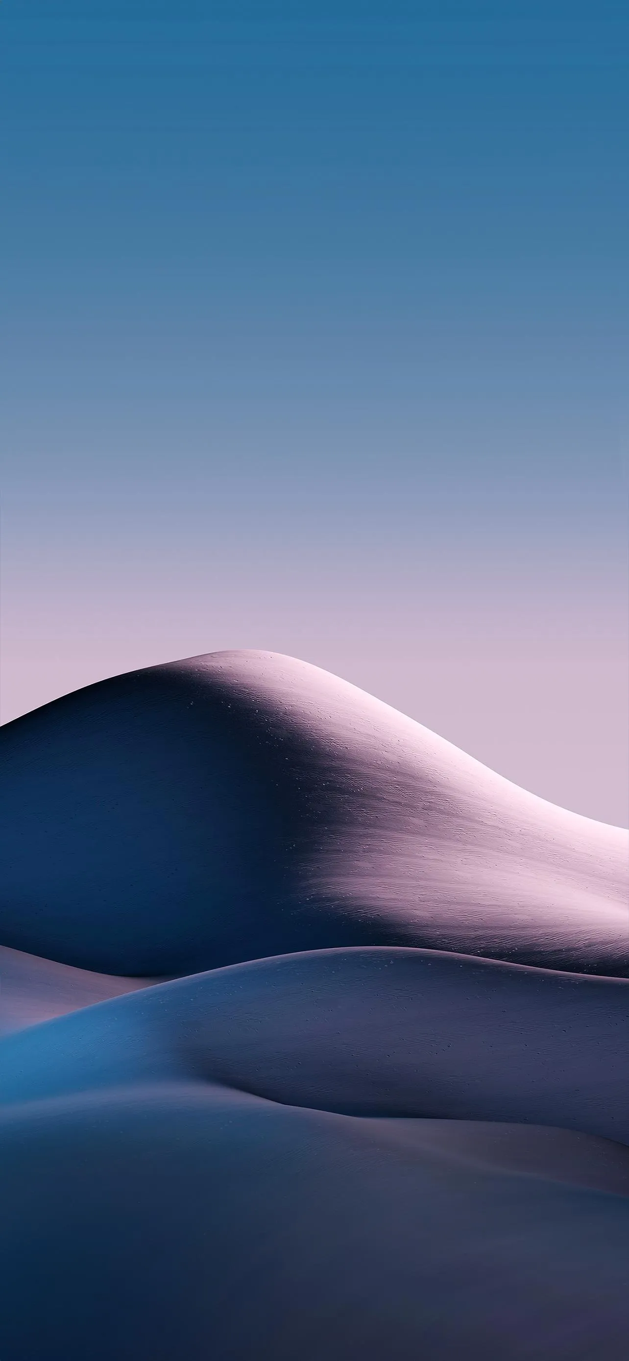 Soft Blue Dunes in Dreamy Minimal Desert Background