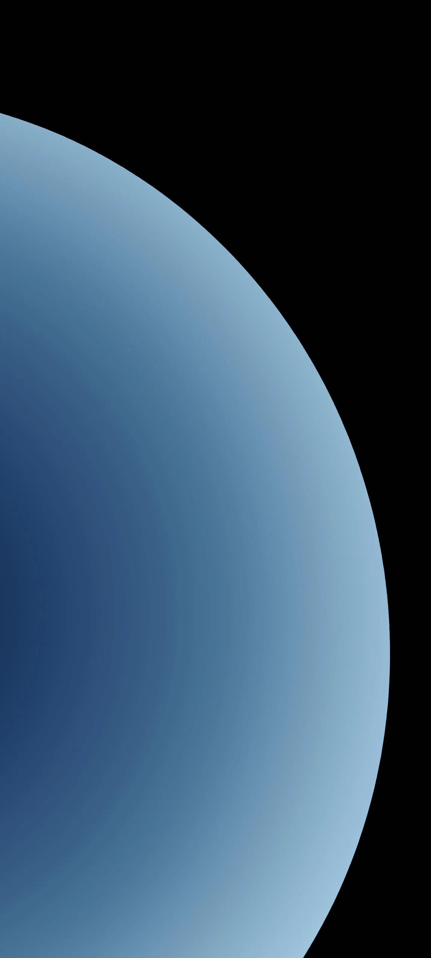 Soft Blue Planet Edge with Gentle Light Glow Wallpaper