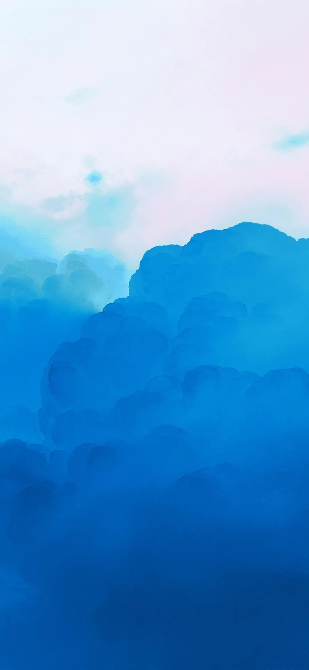 Soft Cloudy Sky in Light Blue Gradient Tone Wallpaper