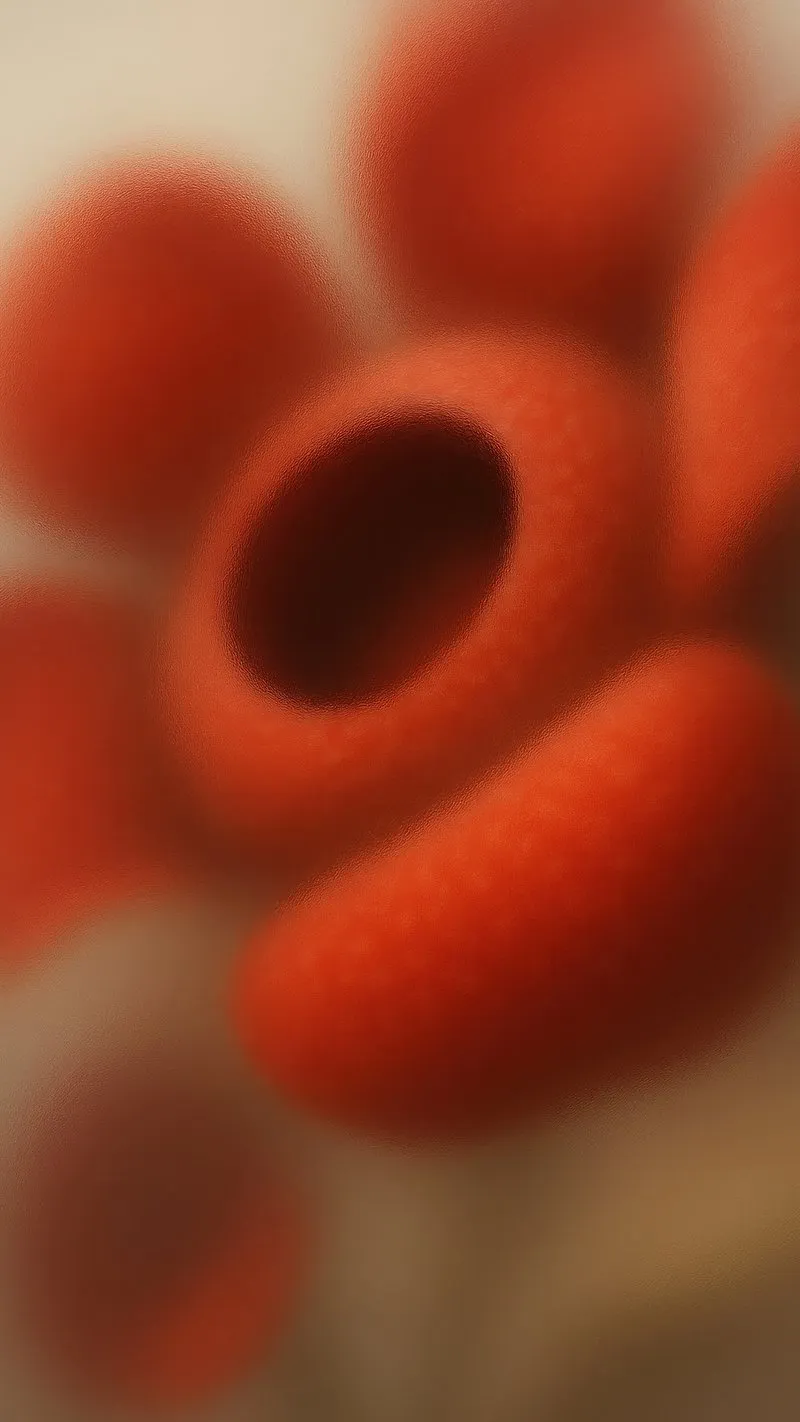 Soft Focus View of Abstract Red Flower in Warm Light