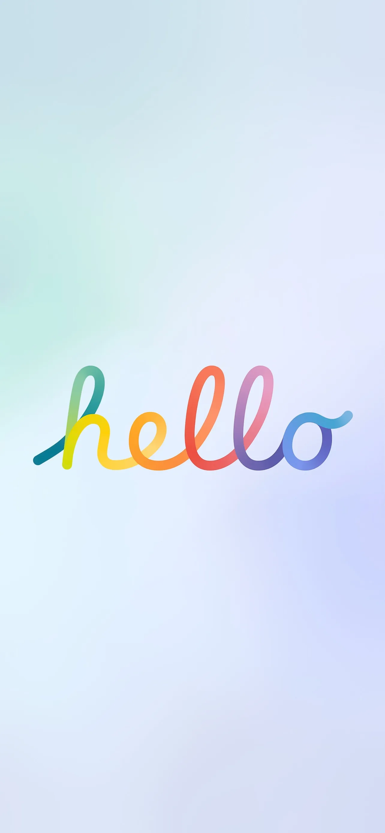 Soft Hello Text Gradient Pastel Background Art Wallpaper