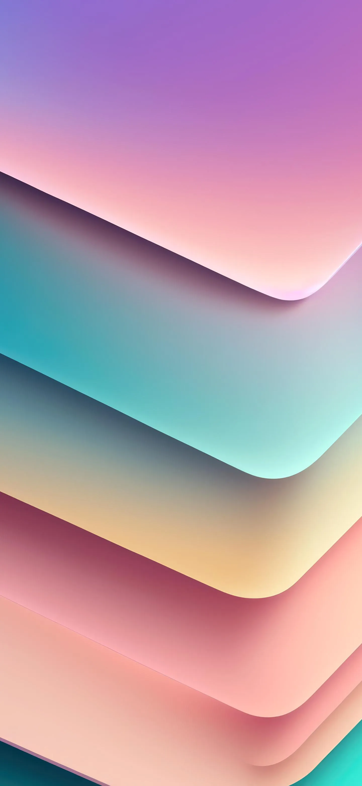 Soft Layered Pastel Gradient Abstract Mobile Wallpaper