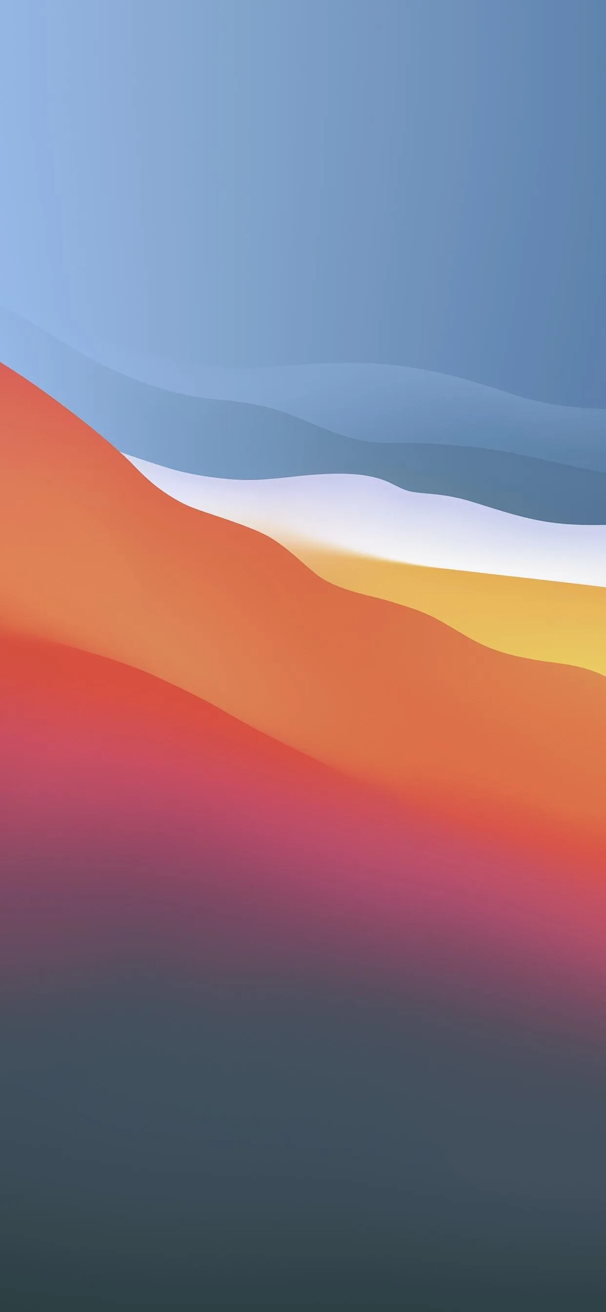 Soft Mountain Landscape in Warm Sunset Gradient Wallpaper