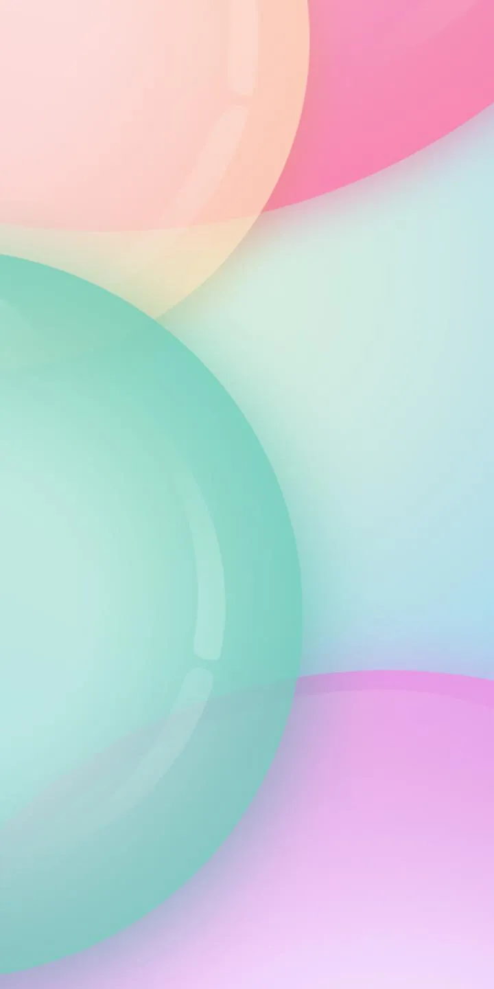 Soft Pastel Bubble Gradient Aesthetic Background Wallpaper