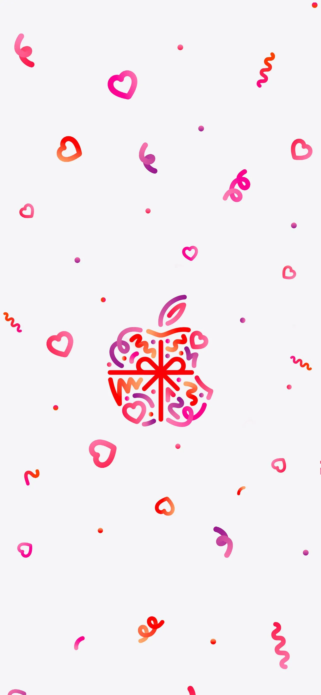 Soft Pink Apple Pattern with Minimal Design Wallpaper