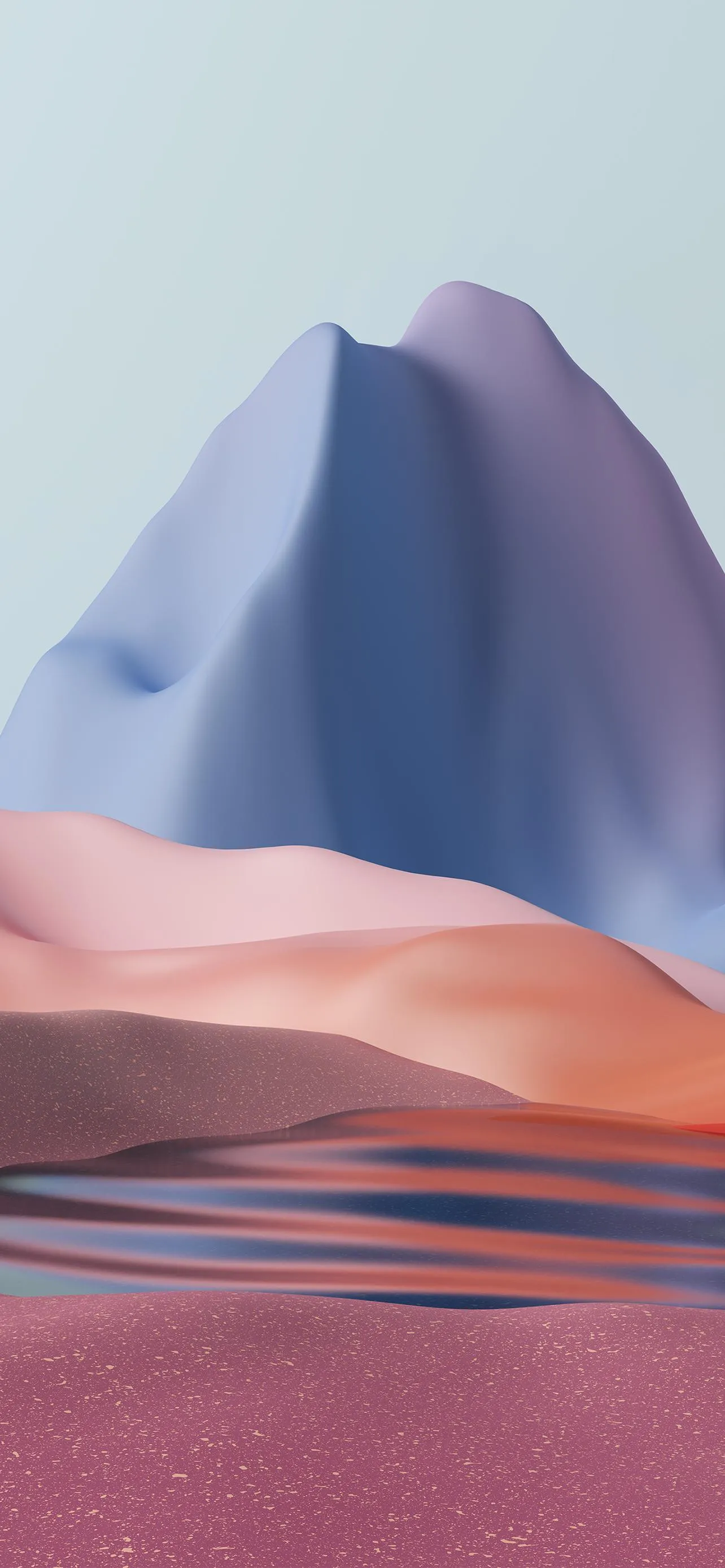 Soft Purple and Pink Mountains Under Warm Light Wallpaper