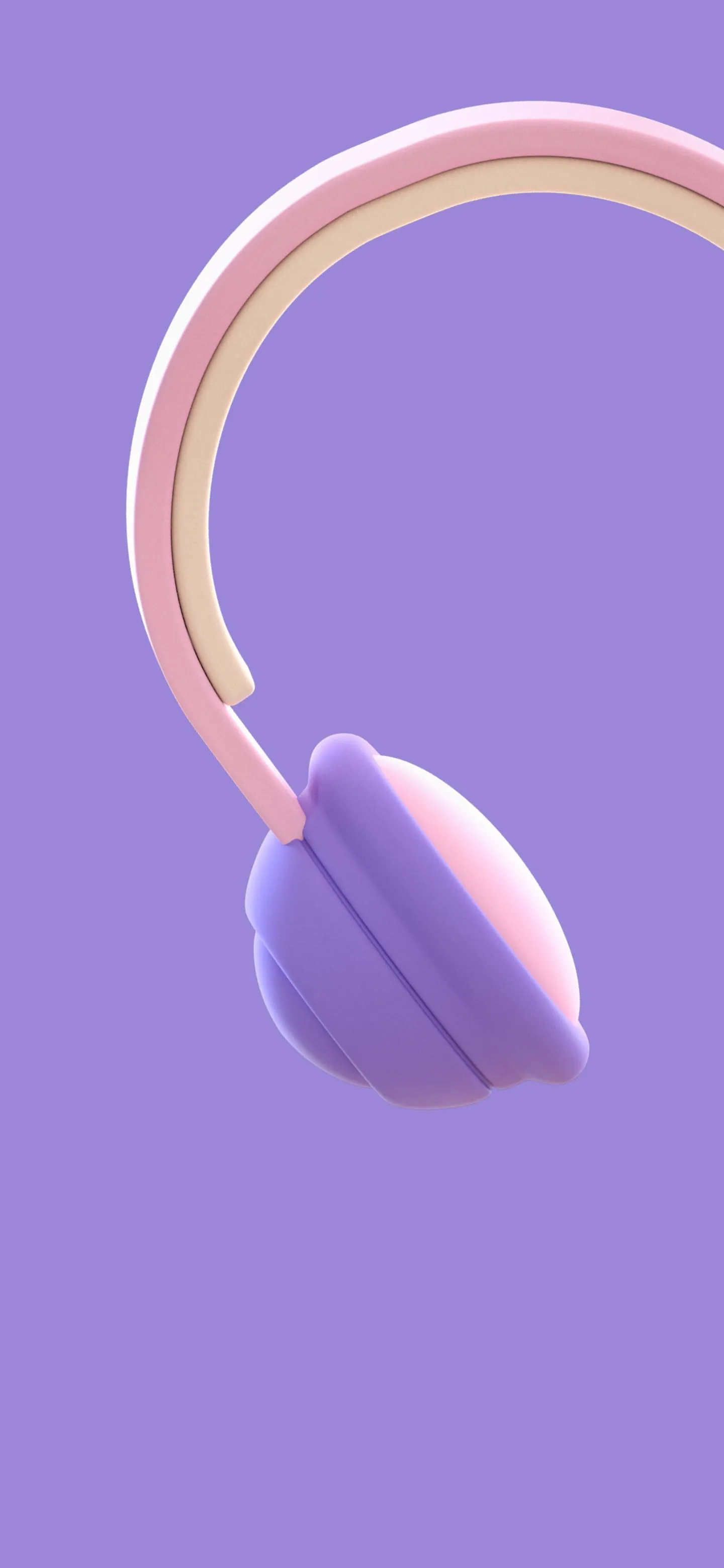 Soft Purple Headphone on Pastel Background Wallpaper