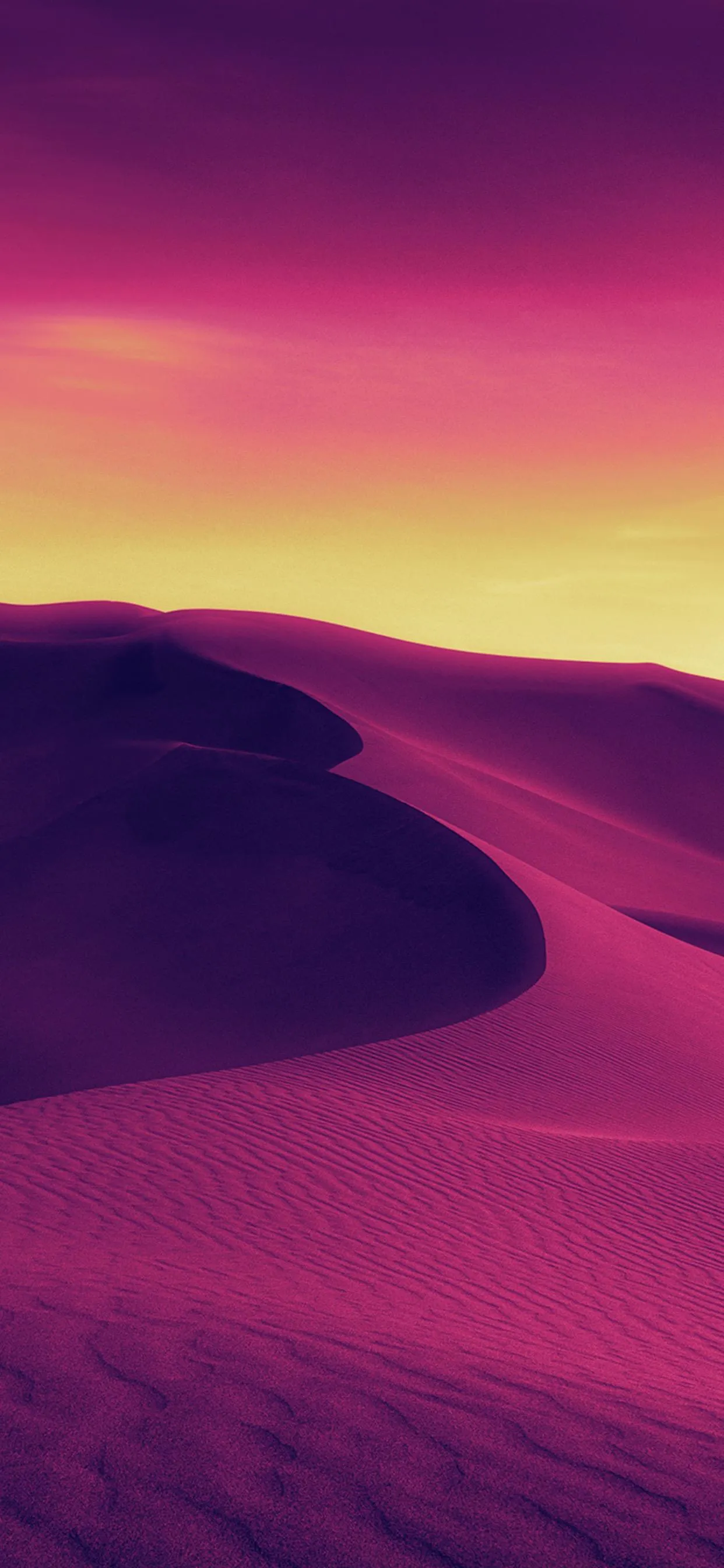 Soft Purple Orange Landscape Forming Serene Sunset Hill