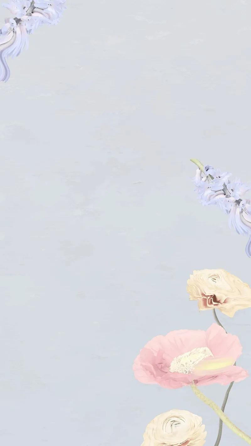 Soft Watercolor Flowers Arranged in a Light Gentle Design