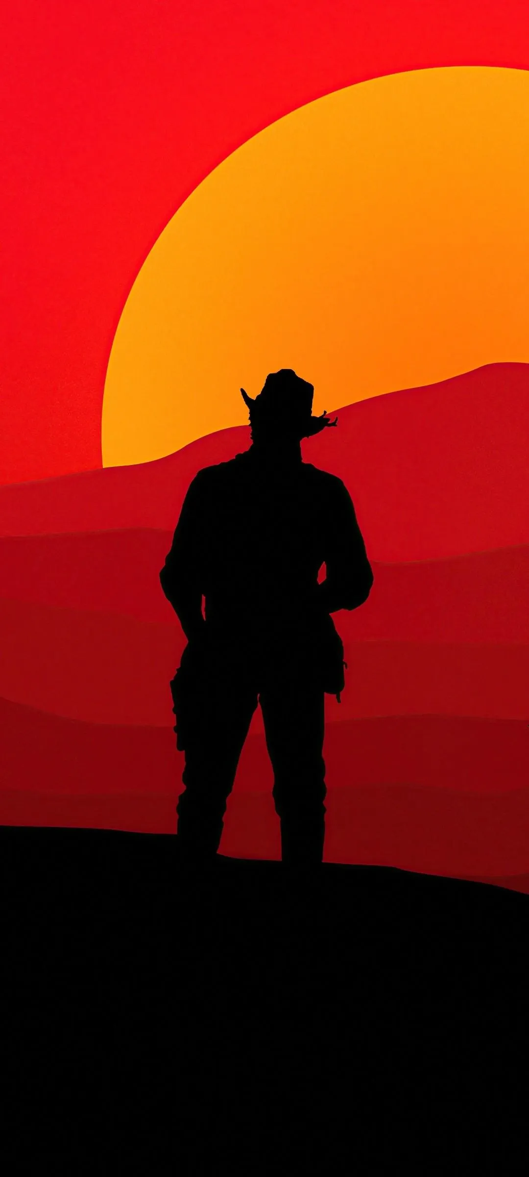 Soldier Silhouette Sunset Wallpaper for Mobile Use