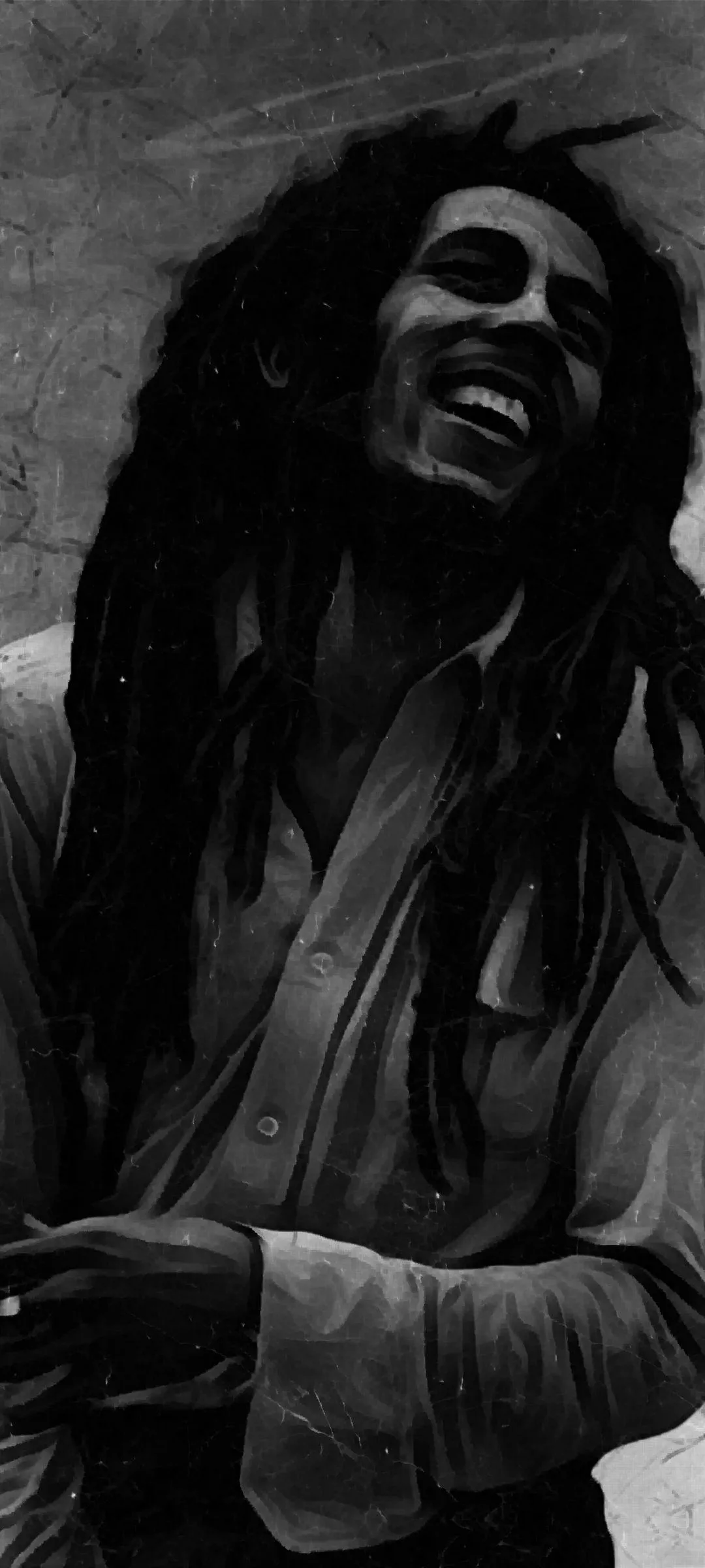 Soulful Portrait of a Musician in Black and White Wallpaper