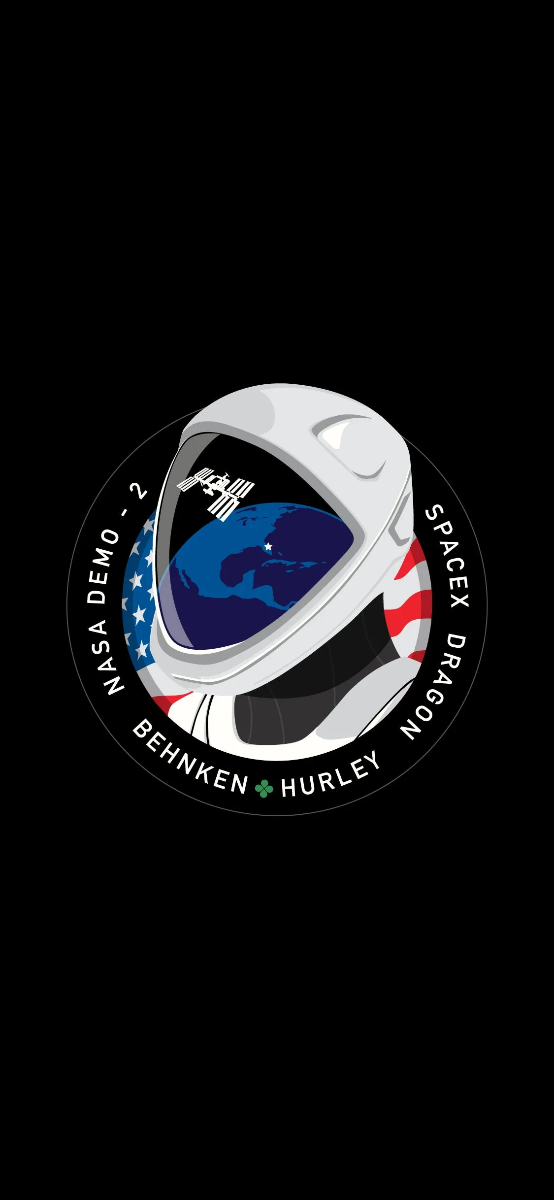 Space Astronaut Helmet with Earth Reflection Design