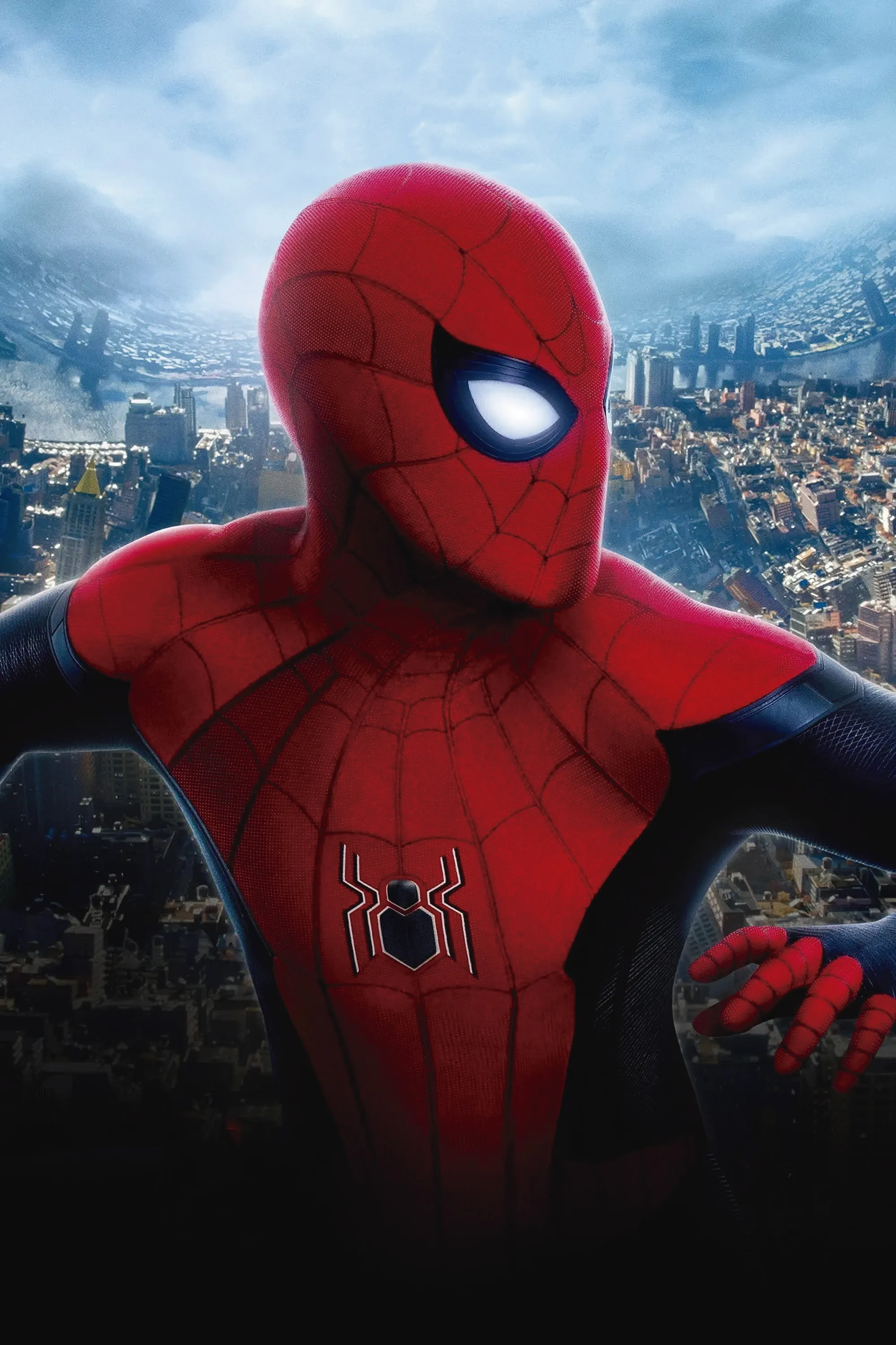 Spiderman Character in Dramatic Pose with Dark Backdrop