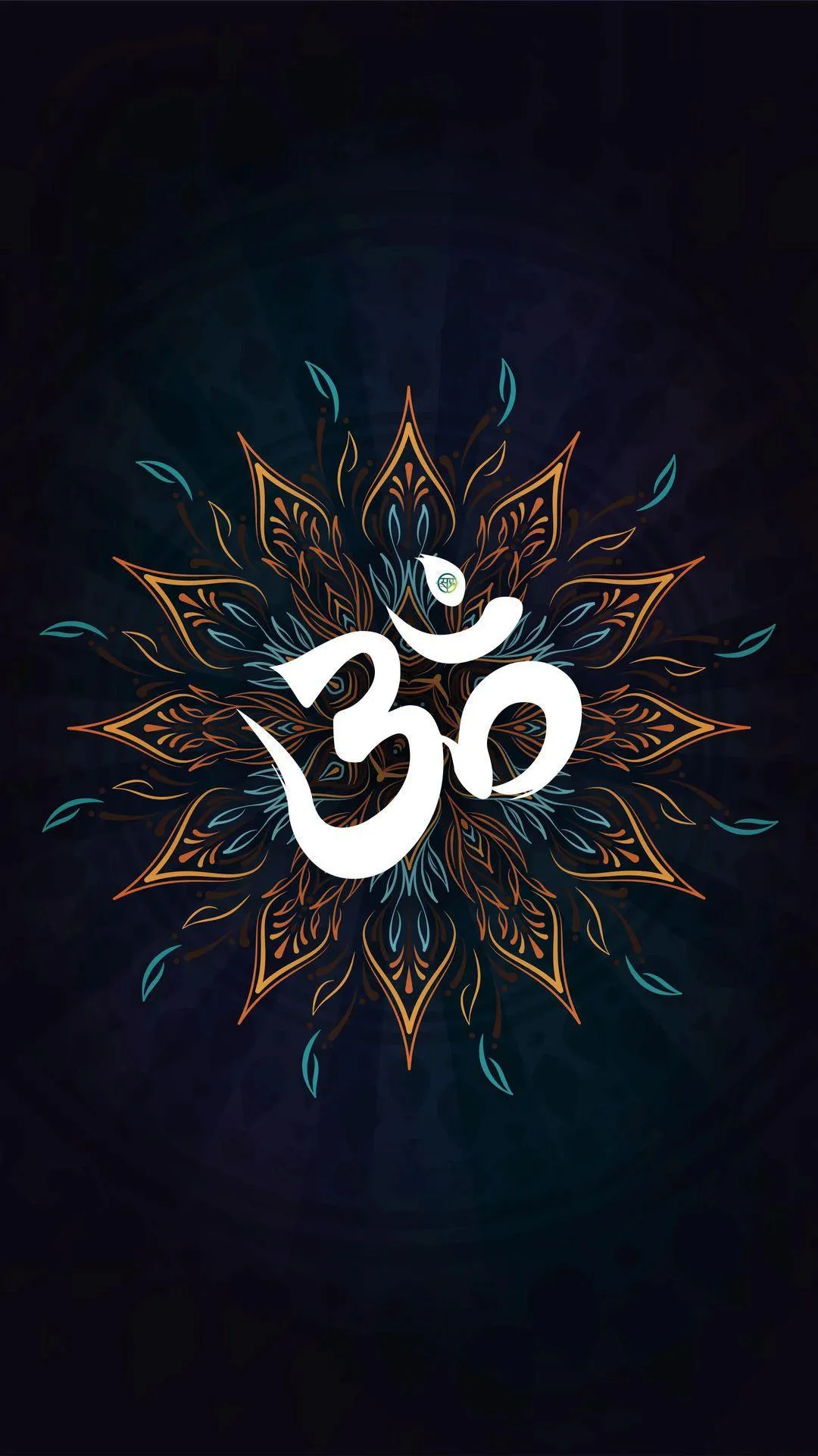 Spiritual Om Symbol with Vibrant Cosmic Background Wallpaper