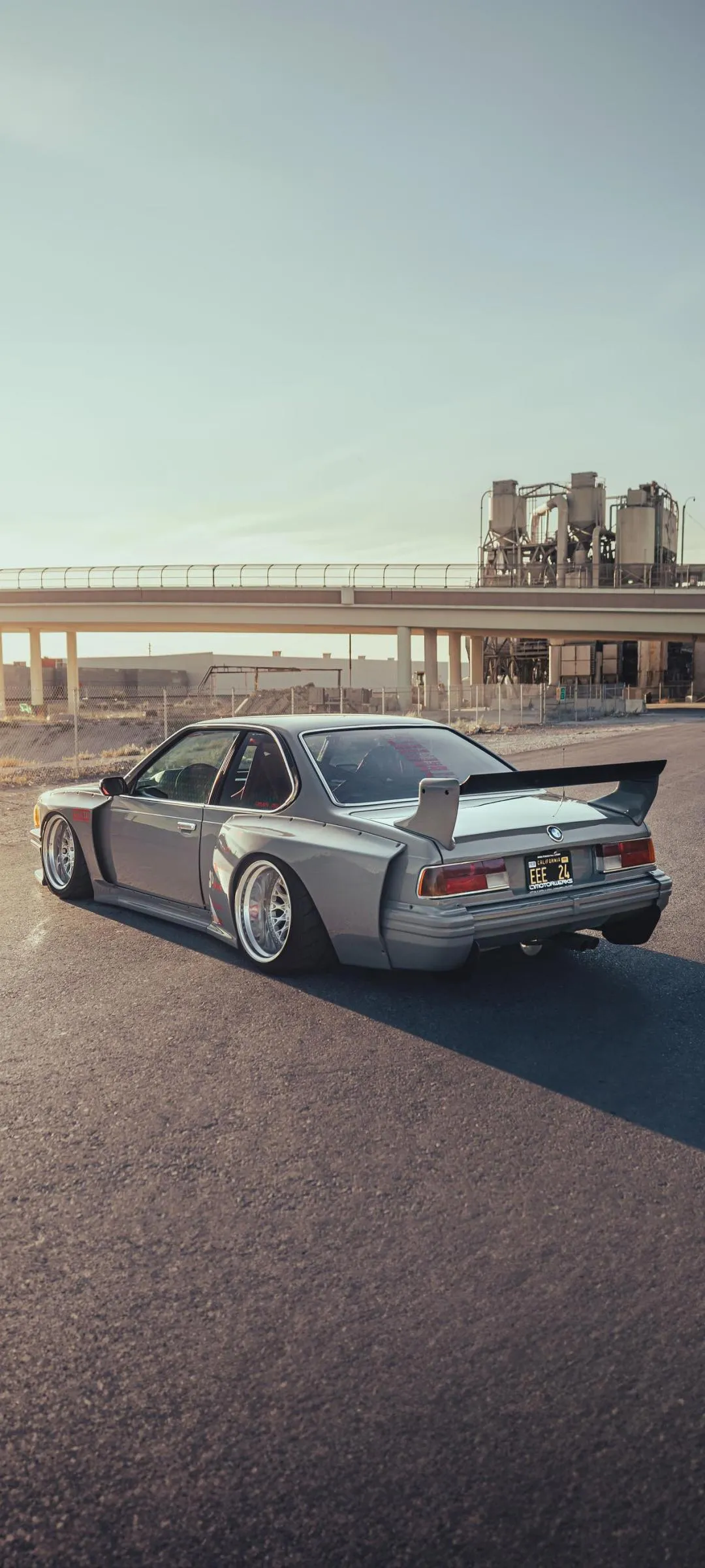 Sports Car Parked on Roadside Mobile Wallpaper Cool Look