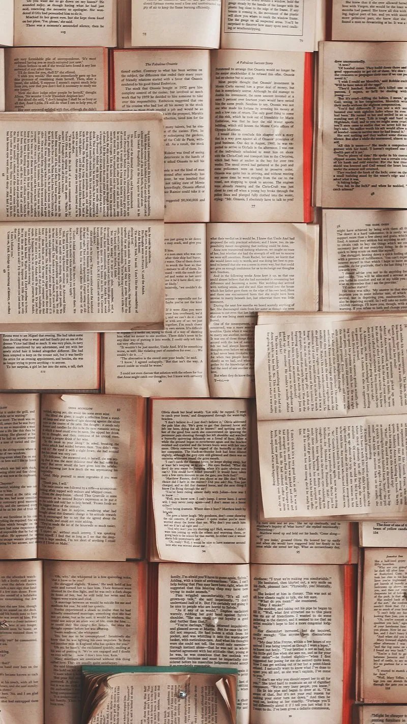 Stacked Vintage Book Texture Aesthetic for OnePlus 12 Pro